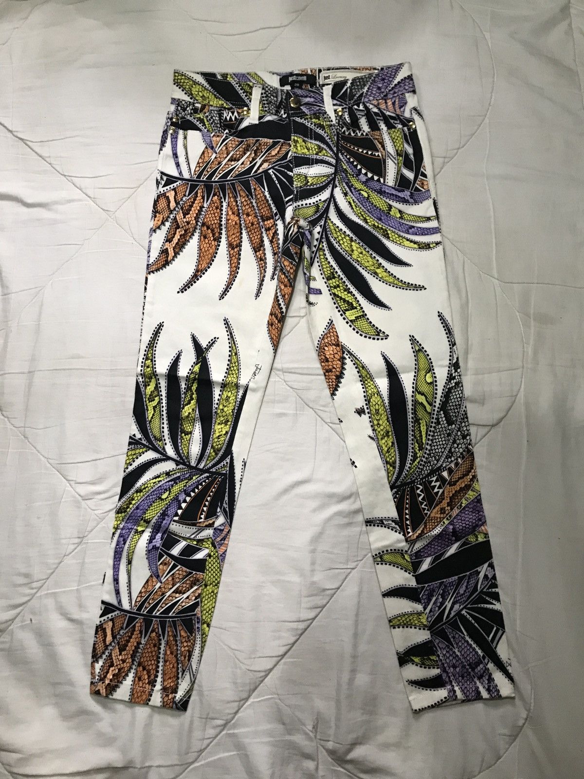 Just Cavalli JUST CAVALLI BY ROBERTO CAVALLI PATTERNED SKINNY Size 26" / US 2 / IT 38 - 2 Thumbnail
