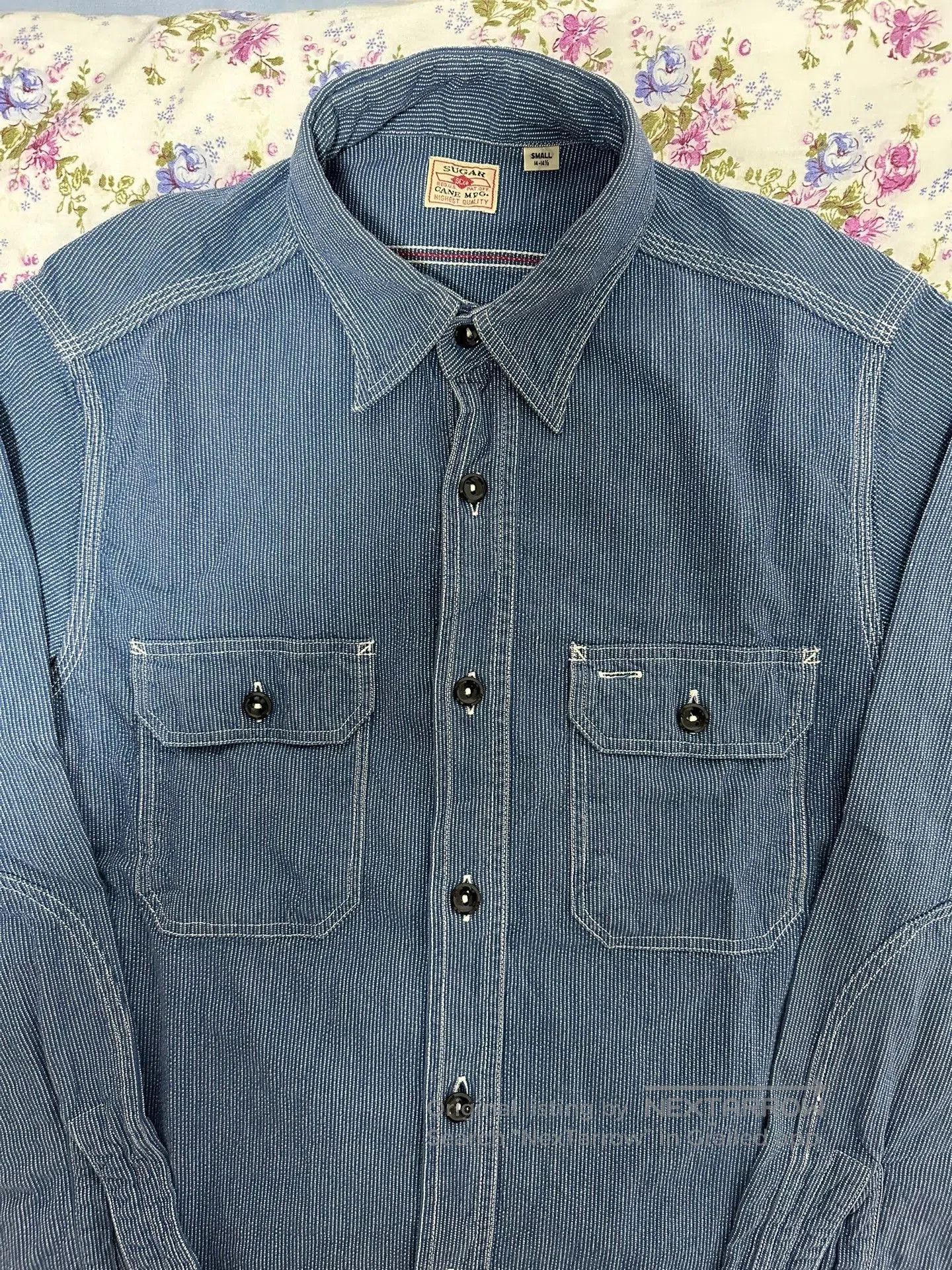 Sugar Cane Sugar Cane MFG. Pepper Salt Work Shirt. Size US S / EU 44-46 / 1 - 3 Thumbnail