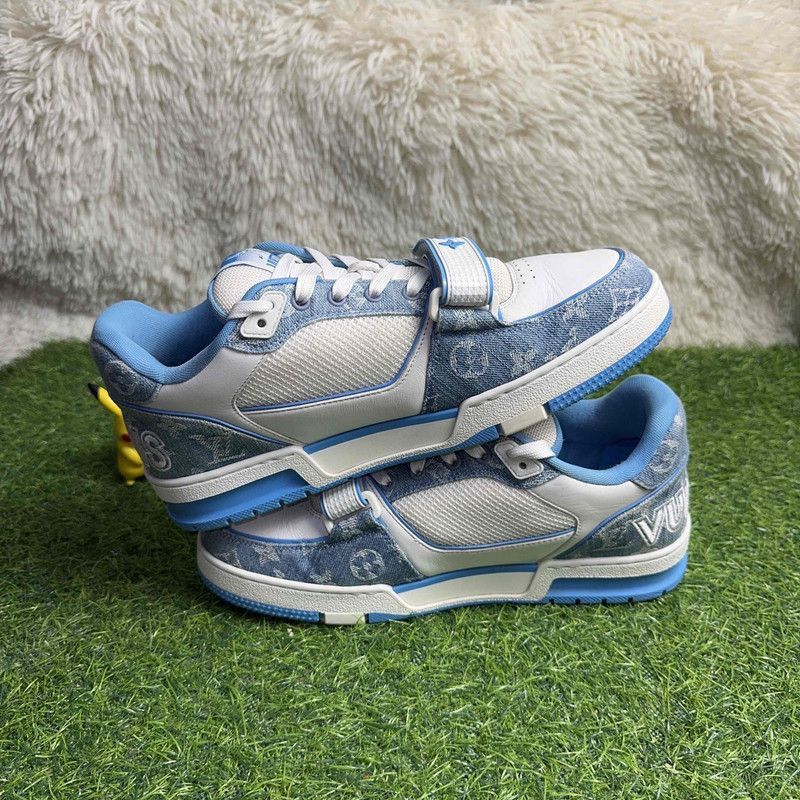 Louis Vuitton Louis Vuitton Trainer Blue and White Fashion Sneakers -2508 Size US 8.5 / EU 41-42 - 7 Thumbnail