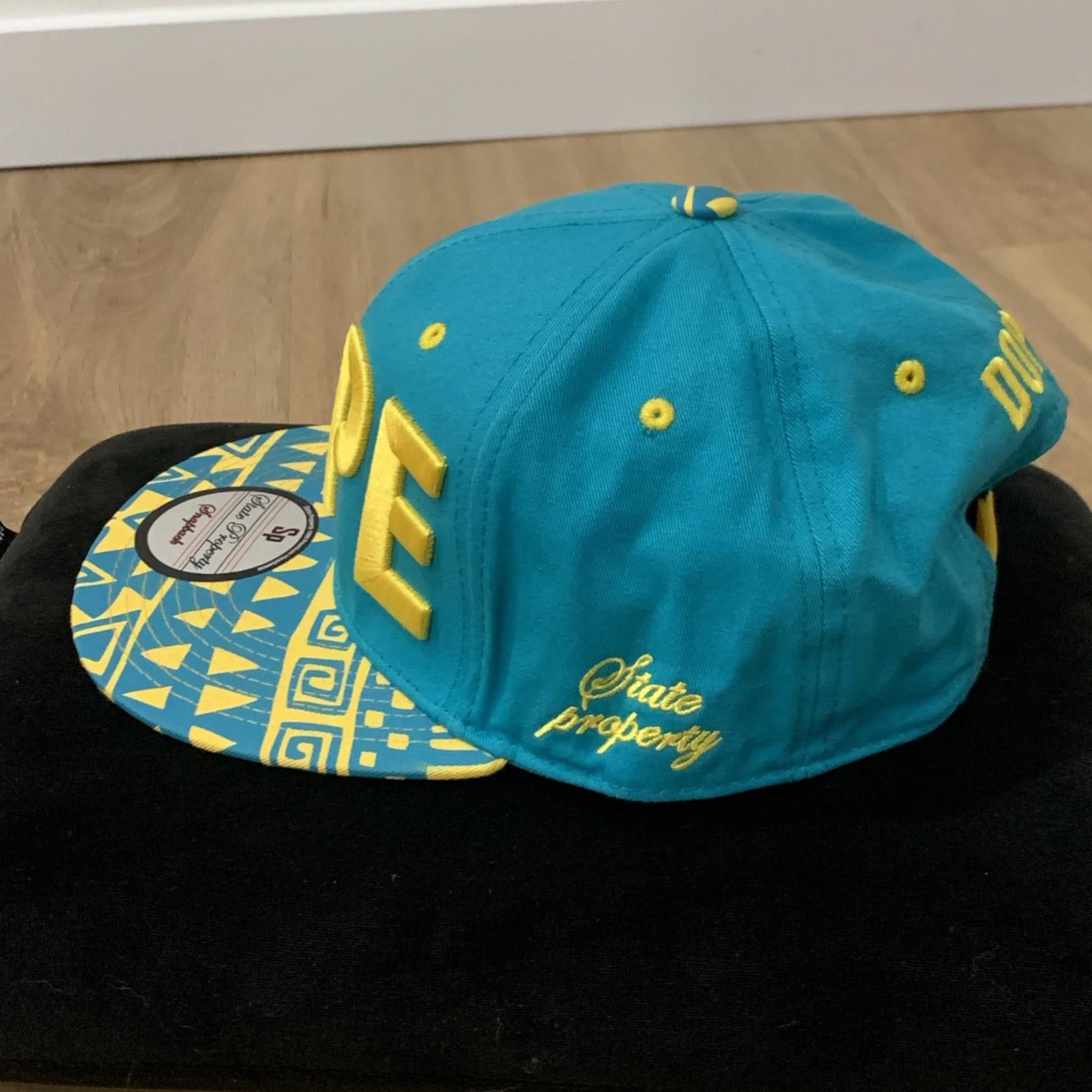 Other State Property DOPE Snapback Hat Teal Yellow Underbrim Art Size ONE SIZE - 4 Thumbnail