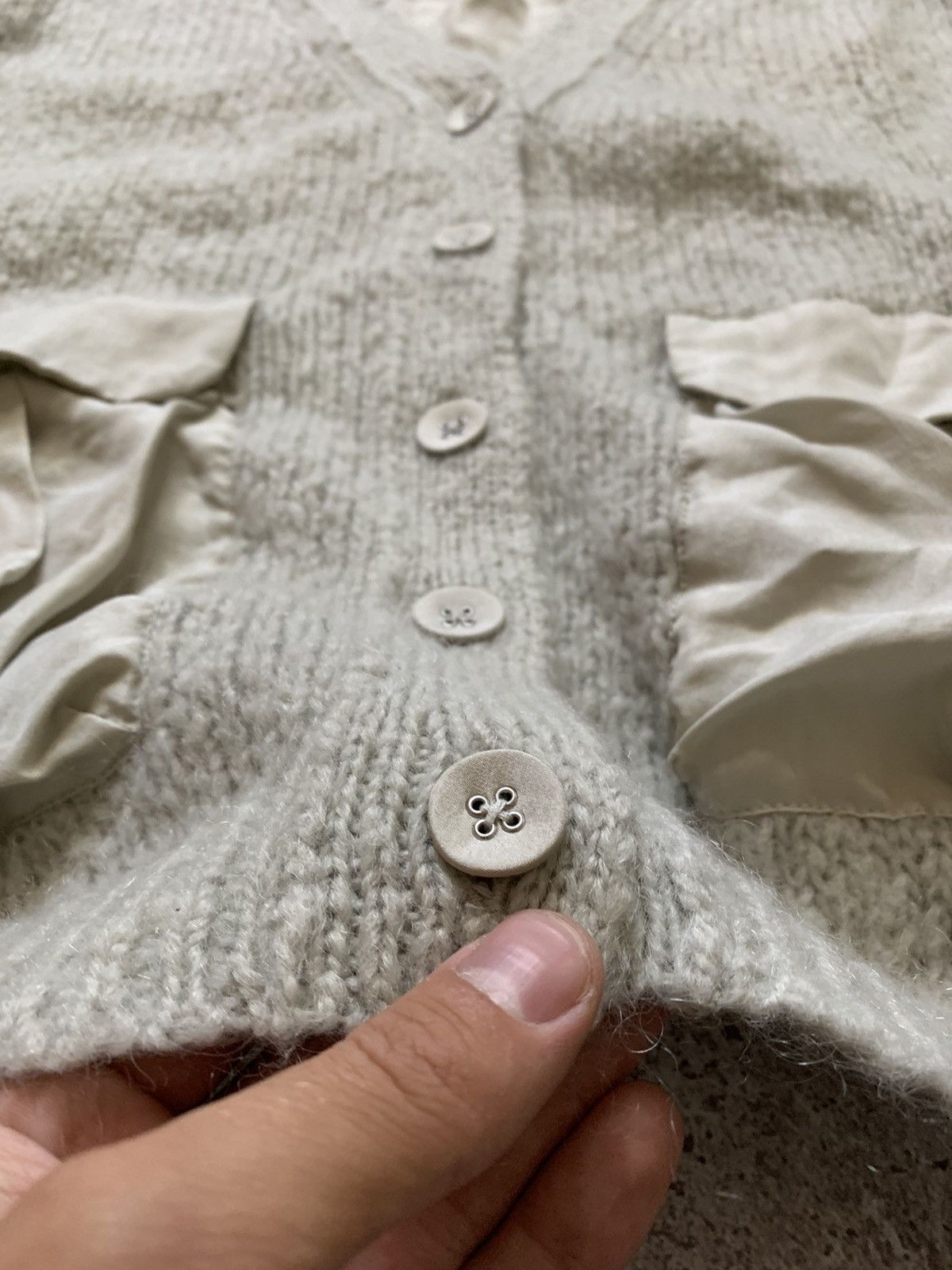 Acne Studios × SikSilk Acne Studios AW10 Beryl Patch Mohair Wool Cardigan Size US XS / EU 42 / 0 - 5 Thumbnail
