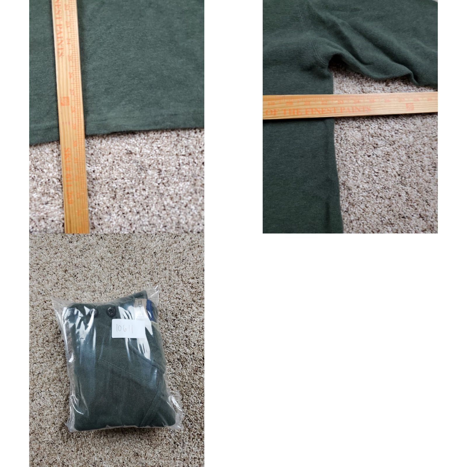 Vintage VINTAGE L.L. Bean Sweater Mens Large Green Henley Pullover Long Sleeve Cotton Ribbed Mock Neck Casual Size US L / EU 52-54 / 3 - 8 Thumbnail