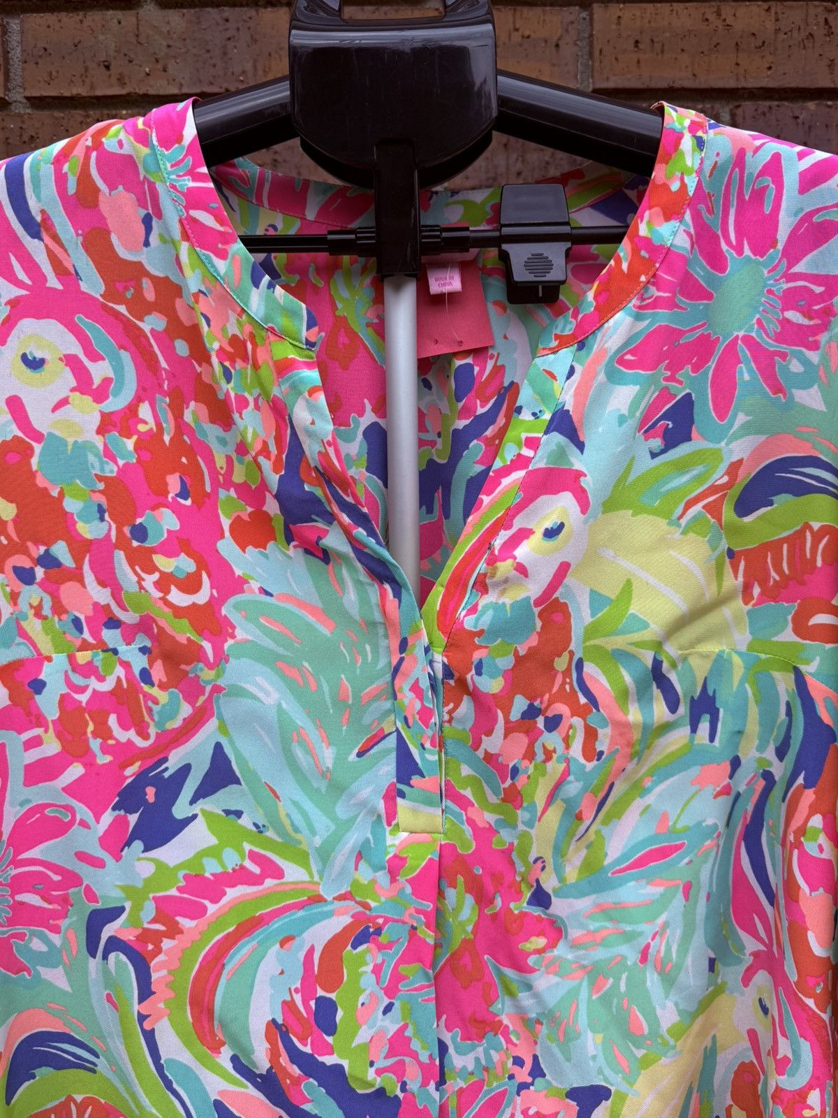 Lilly Pulitzer Lilly Pulitzer Stacey Silk Top Casa Banana Colorful Blouse Size M / US 6-8 / IT 42-44 - 3 Thumbnail