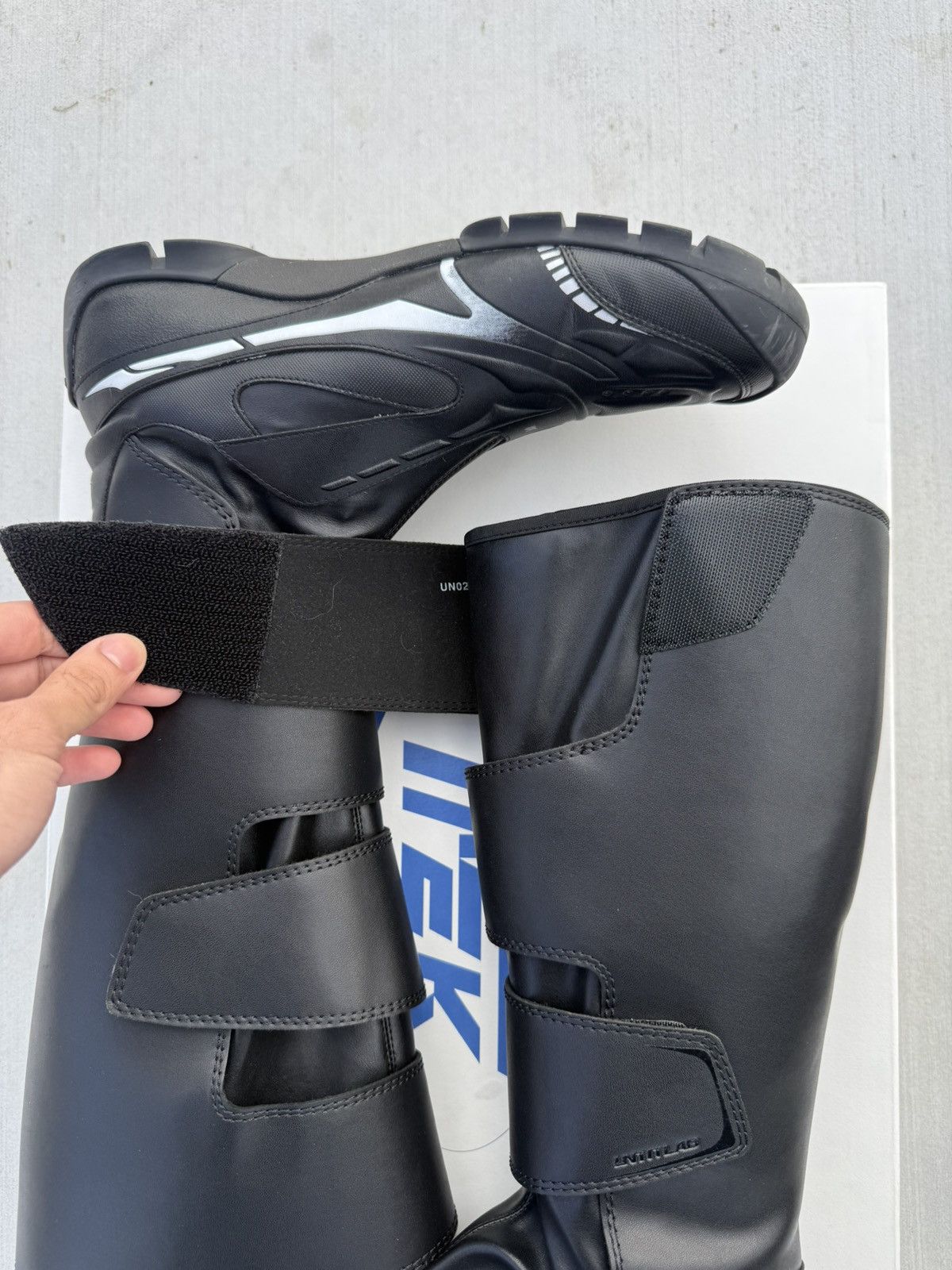 untitlab Untitlab Swift-Trek Faux-Leather Motorcycle Biker Boots Size US 9 / EU 42 - 18 Thumbnail