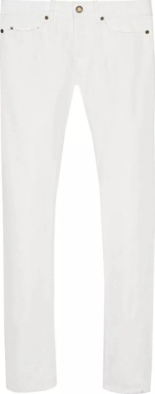 Saint Laurent Paris o1bcso1str1124 Slim Fit Jeans in White Size US 27 - 2 Thumbnail