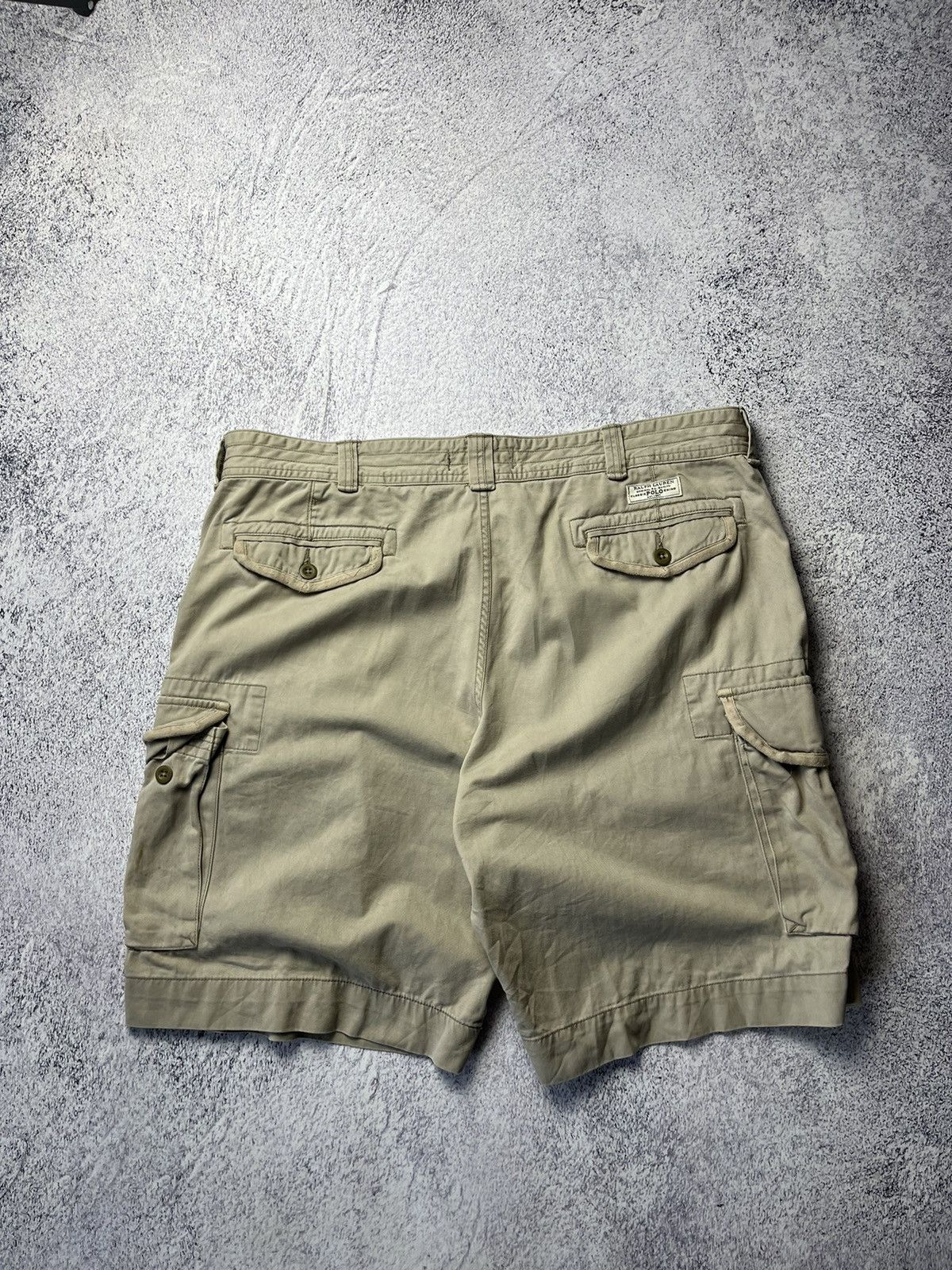 Polo Ralph Lauren Vintage Polo Ralph Lauren Distressed Cargo Shorts double kne Size US 42 / EU 58 - 17 Thumbnail