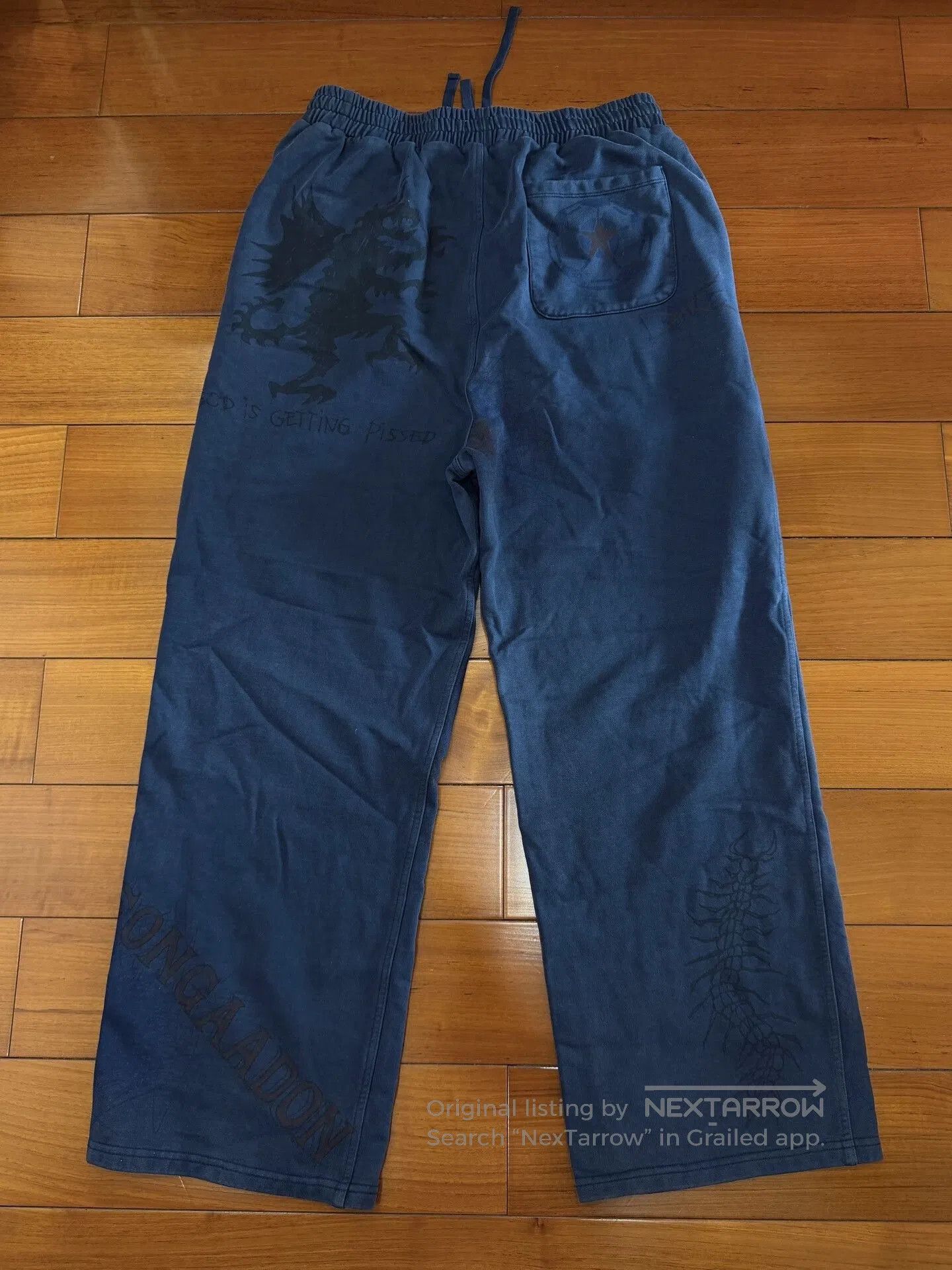 SONGZIO Graffiti Dark Blue Dirty Dye Wide. Size US 44 / EU 60 - 2 Thumbnail