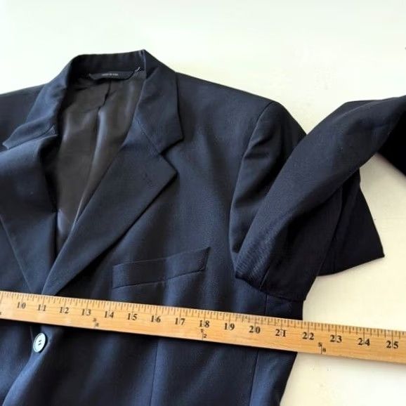 Brooks Brothers Brooks Brothers BrooksEase Solid Black 3 Button Blazer Suit Jacket Mens 41R Wool Size 42R - 6 Thumbnail