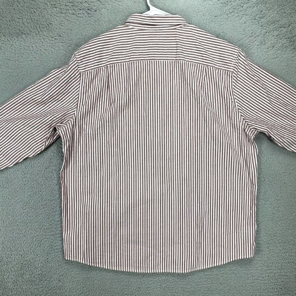 Vintage American Eagle Button-Down Shirt Mens 2XL Red White Striped Casual Button-Up Adults Size US XXL / EU 58 / 5 - 3 Thumbnail