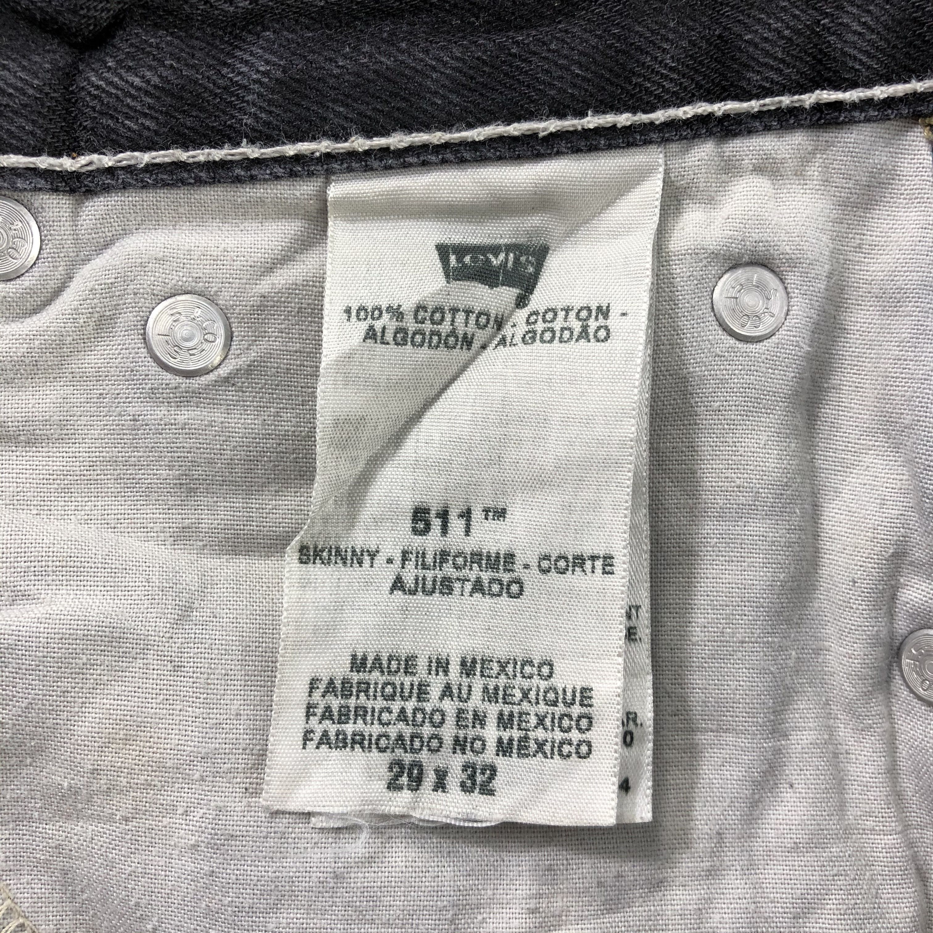 Levi's Vintage Levi's 511 Jeans Faded Black Denim KJ1416 Size US 29 - 10 Thumbnail
