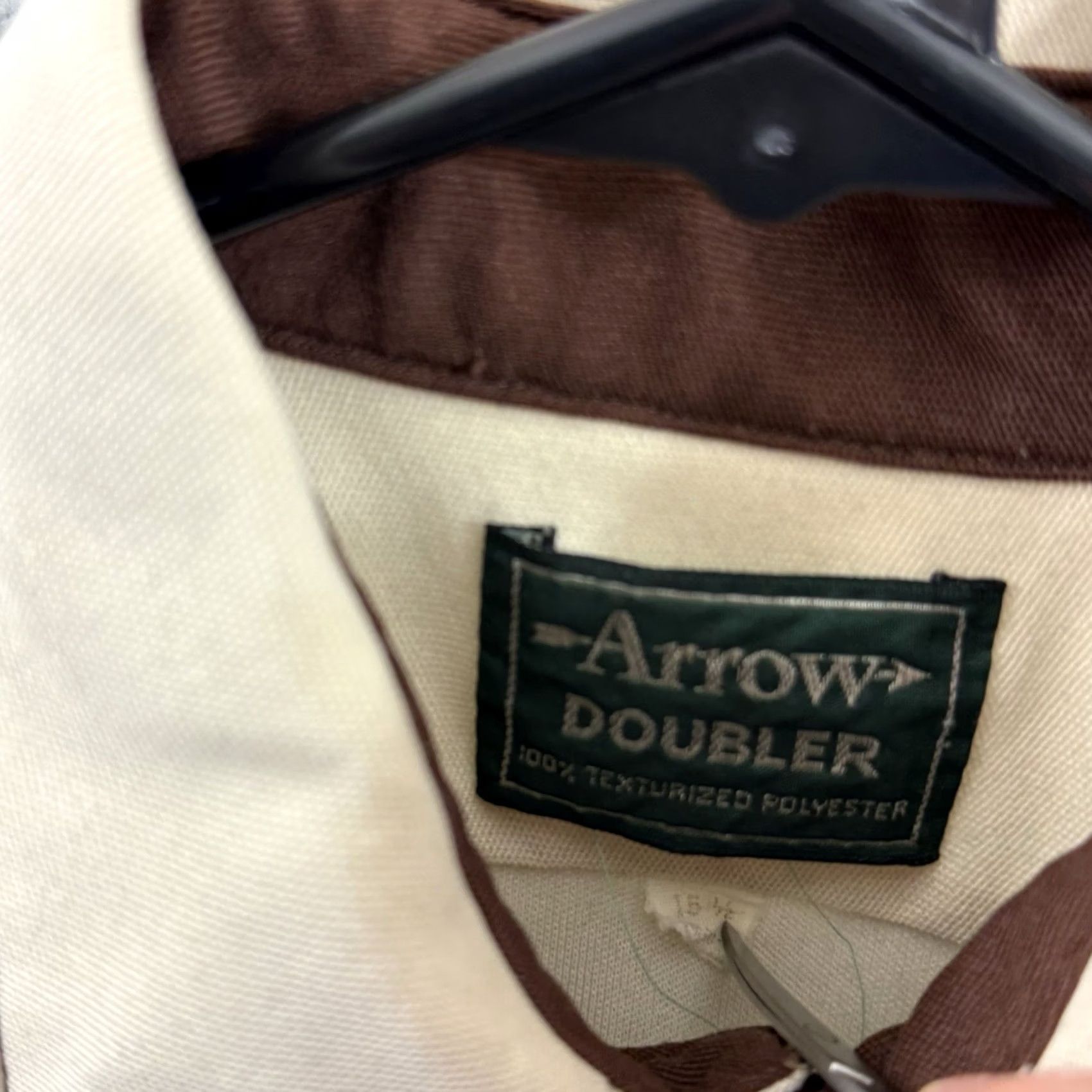 Arrow VINTAGE Arrow Doubler Shirt Mens Medium Beige Long Sleeve 70s Button Up Western Size US M / EU 48-50 / 2 - 6 Thumbnail