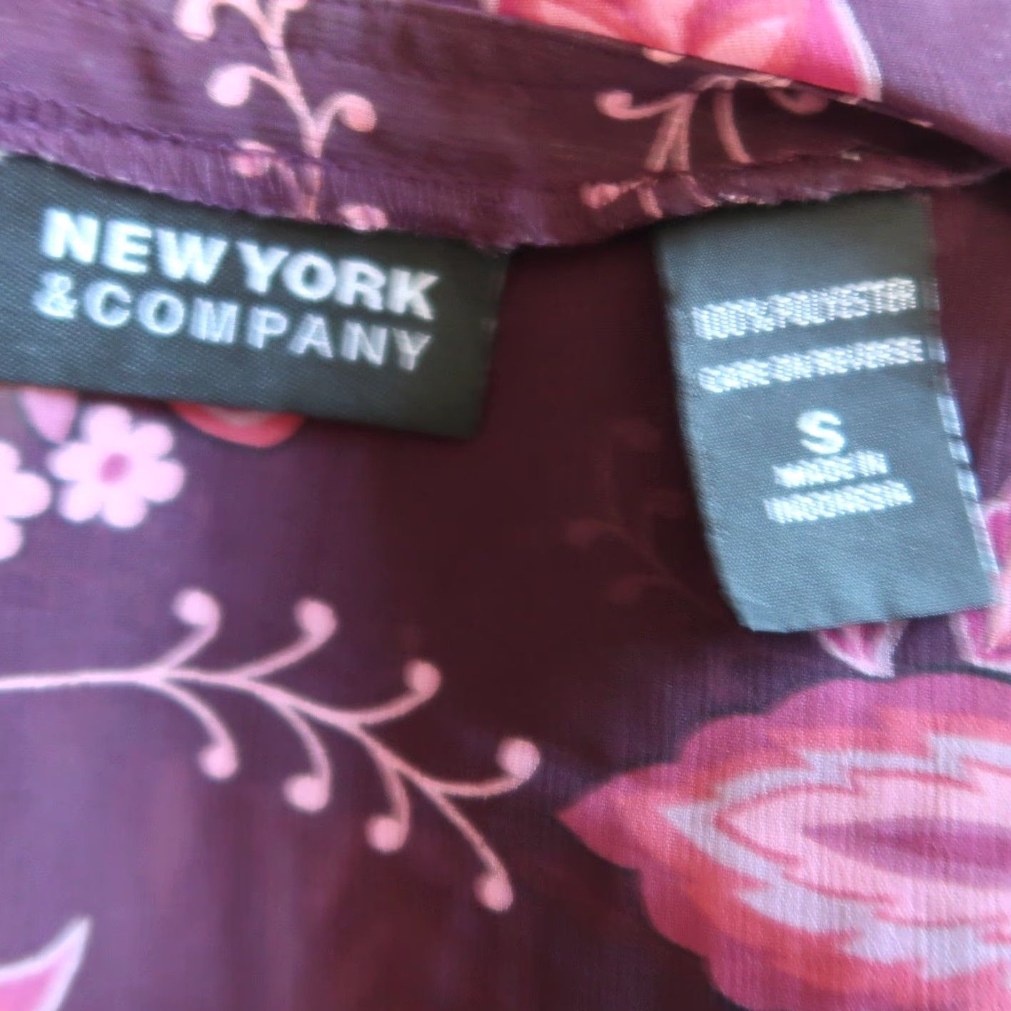 Vintage VINTAGE New York & Company Blouse Womens S Sleeveless Wrap Floral Purple Pink Ruffle Tie Top Size S / US 4 / IT 40 - 5 Thumbnail