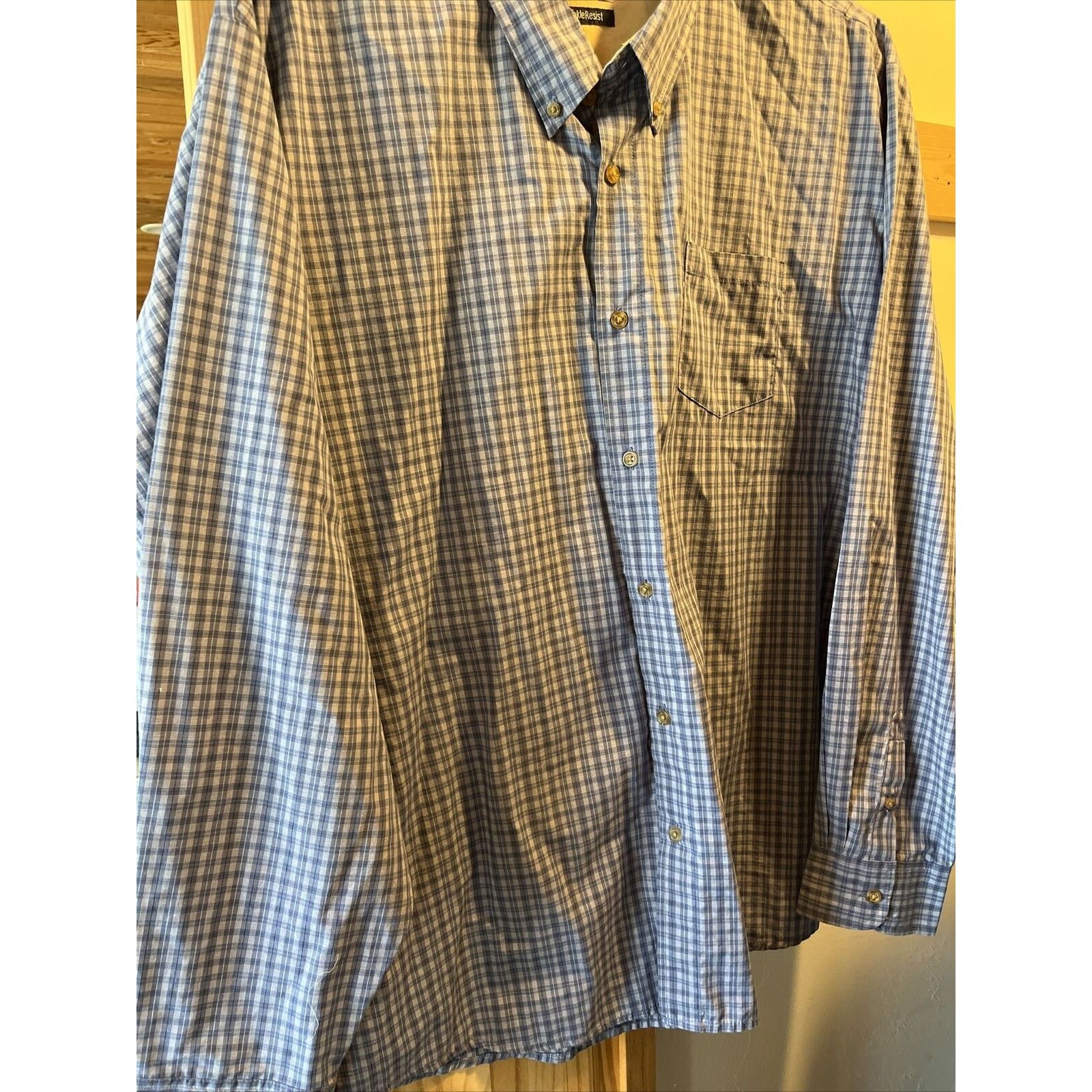 Wrangler Wrangler Premium Shirt Men’s 3XL Gray LS Check Western Shirt Size US XXL / EU 58 / 5 - 7 Thumbnail