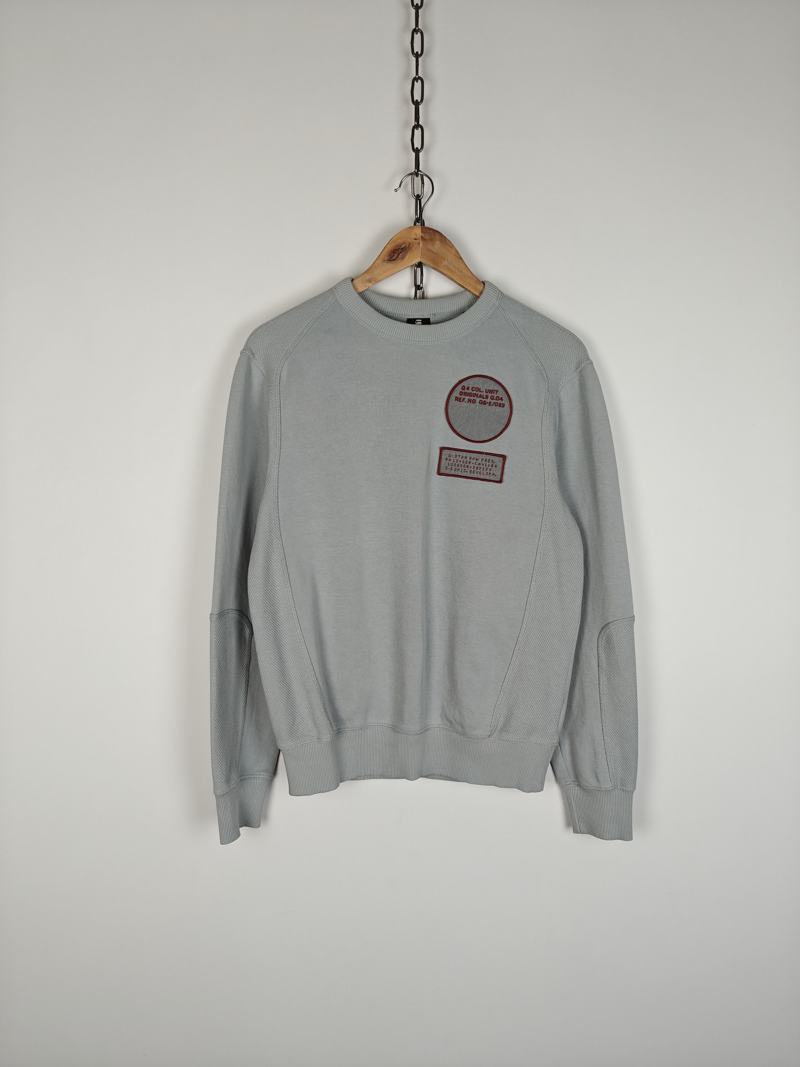 G-Star G-Star Raw Sweatshirt Crewneck Moto Pullover Gray S Size US S / EU 44-46 / 1 - 2 Thumbnail
