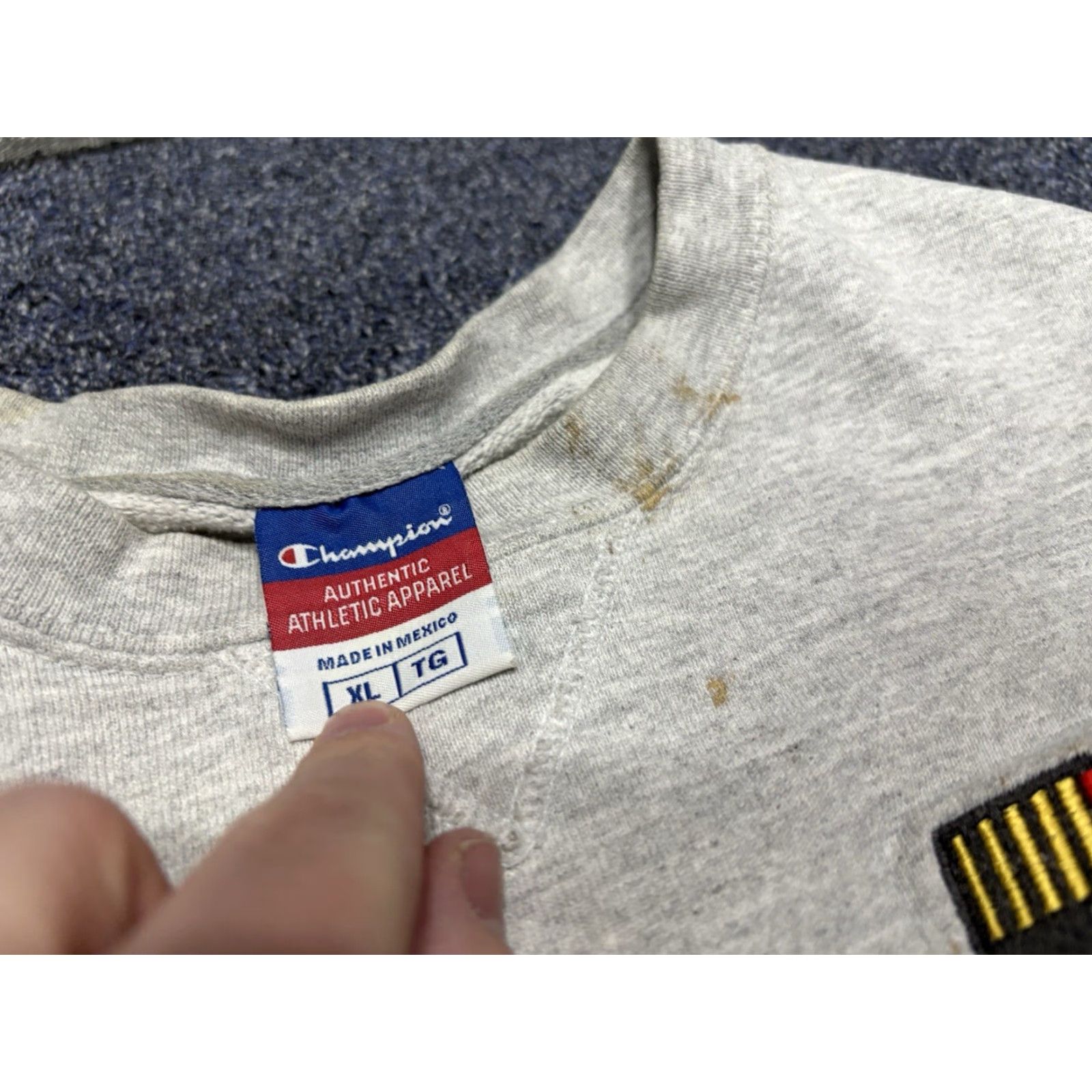 NASCAR VINTAGE Nascar Racing Crewneck Sweatshirt Champion Gray XL Men Sweatshirt Crew Neck Logos Graphic Print Racing Cars USA 90s? Size US XL / EU 56 / 4 - 5 Thumbnail