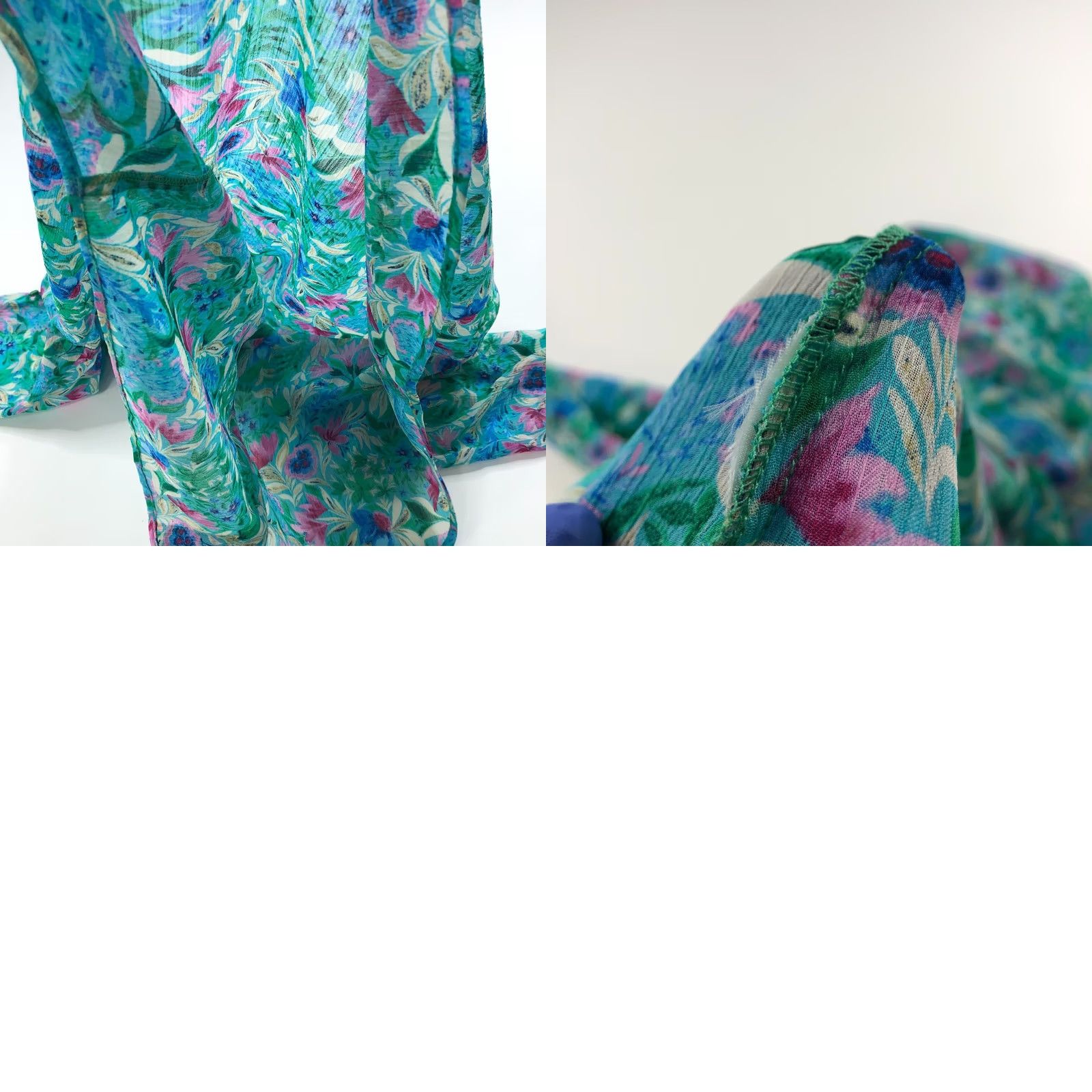 Vintage KUT from the Kloth Shirt Womens Button-Up Long Sleeve Floral Green M Size M / US 6-8 / IT 42-44 - 8 Thumbnail