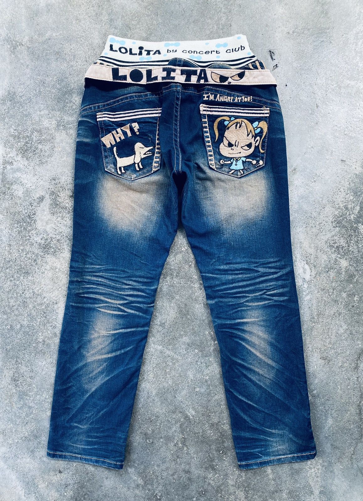 Japanese Brand Vintage Yoshitomo Nara Lolita Pop Art Flared Jeans Pants Size US 30 / EU 46 - 2 Thumbnail