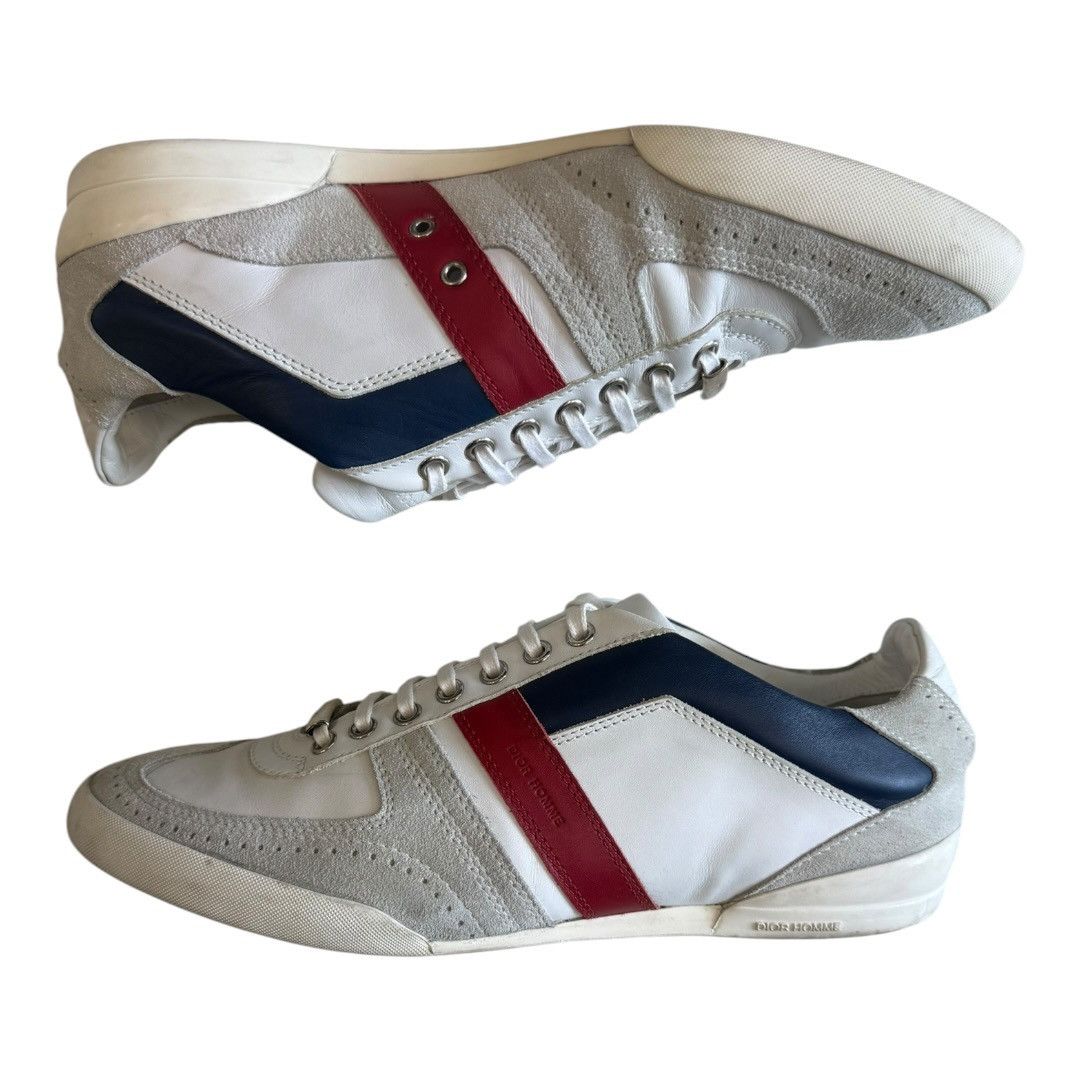 Dior Dior Homme AW08 Calfskin Trainers in White / Blue / Red Size US 9 / EU 42 - 3 Thumbnail
