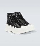 Alexander McQueen o1y1024 Hi-Top Sneakers in White & Black Size US 6.5 / EU 39-40 - 2 Thumbnail