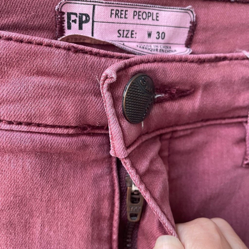 Free People Free People High Rise Muted Red Jeans 30 x 27 Size 30" / US 8 / IT 44 - 4 Thumbnail