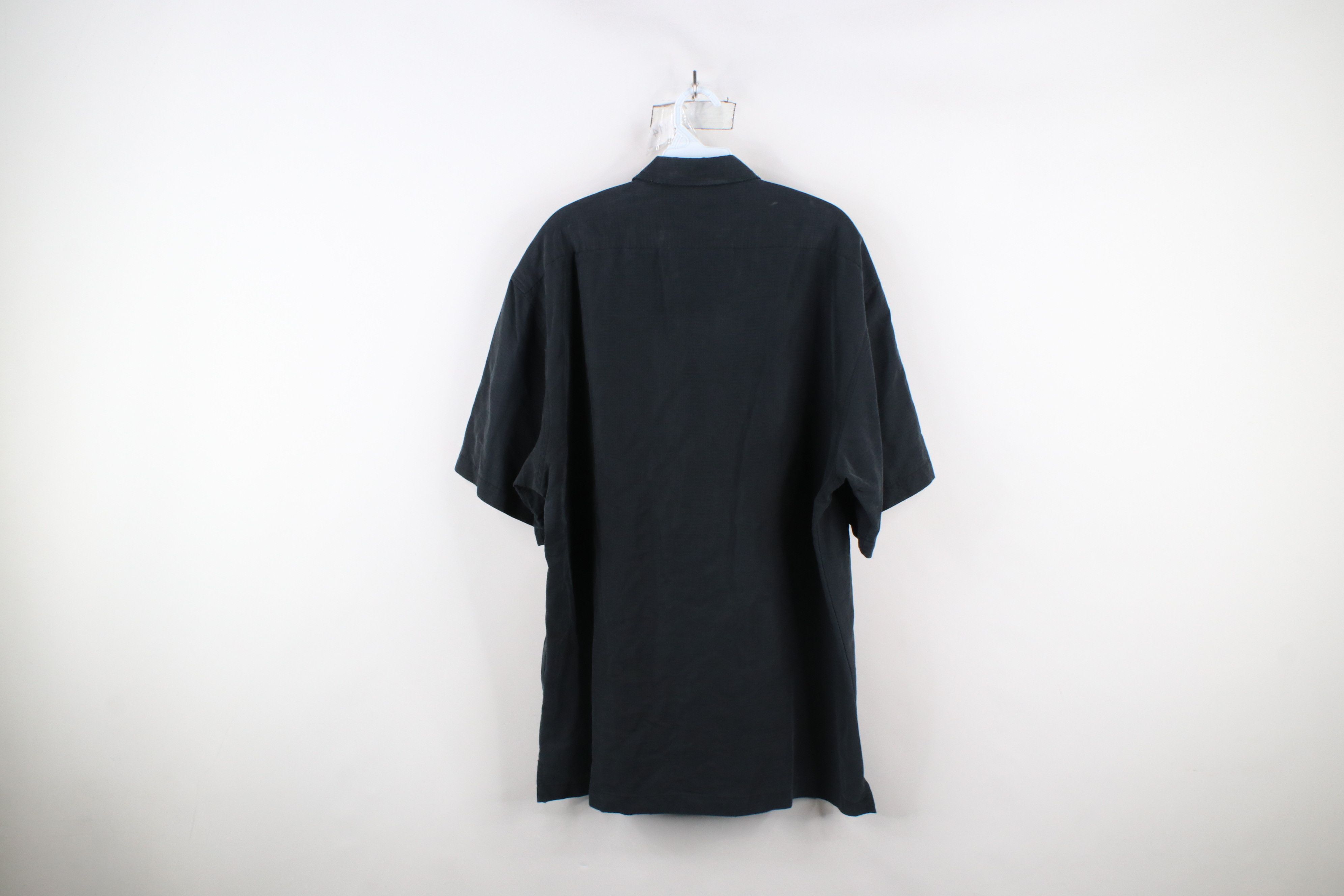 Vintage Vintage 90s Streetwear Baggy Microfiber Button Shirt Black Size US XL / EU 56 / 4 - 11 Thumbnail