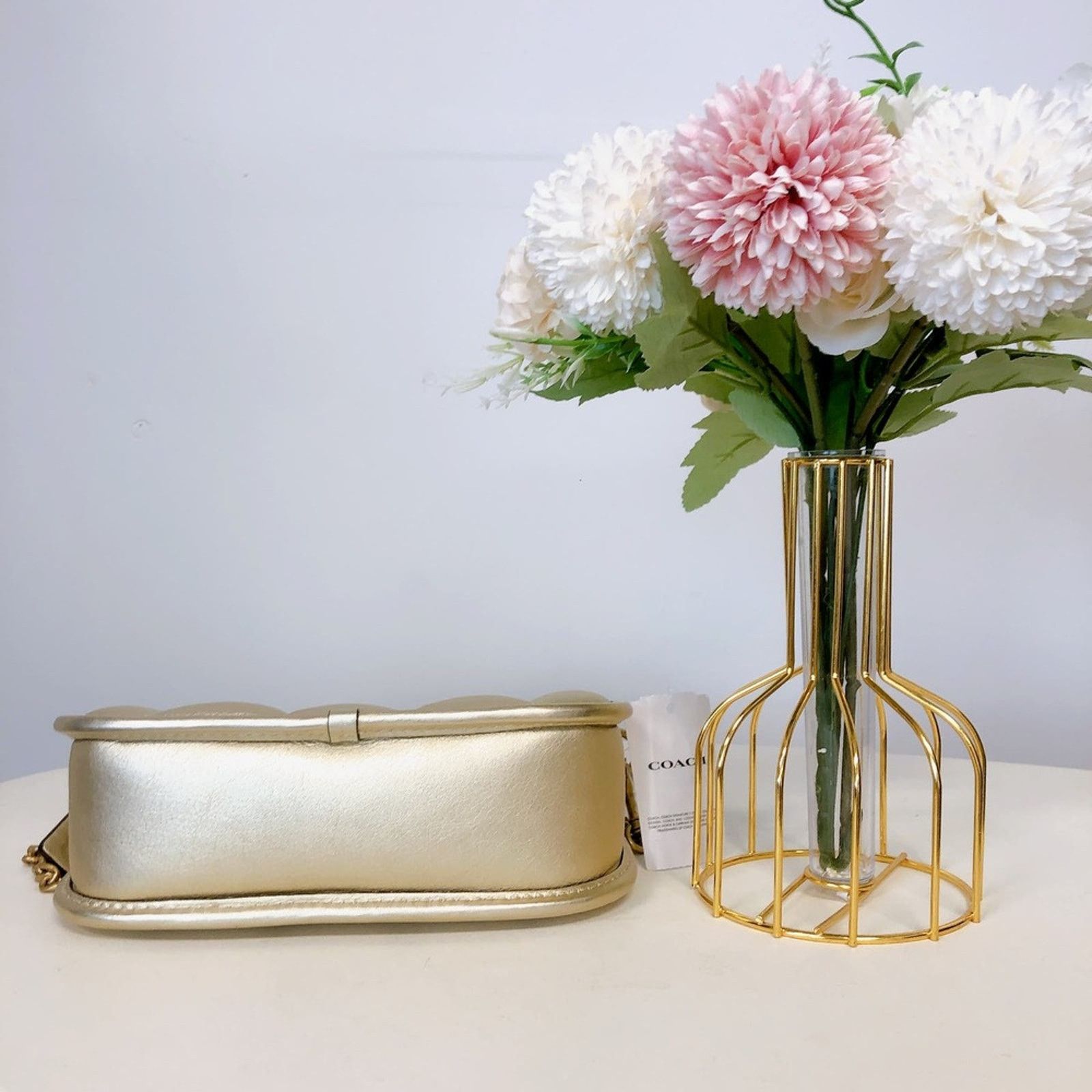 Coach Coach C6746 Swinger 20 With Quilting IN Metallic Soft Gold Size ONE SIZE - 4 Thumbnail