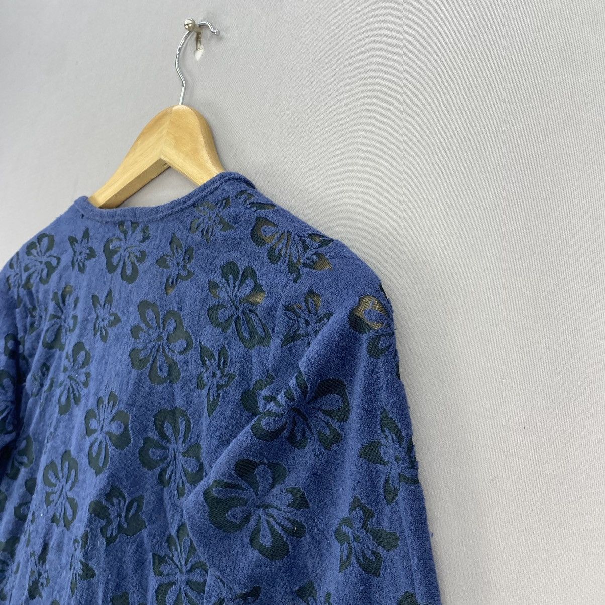 Japanese Brand Vintage Piko Japan Floral Sheer Mesh Cardigan Top Y2K Style Size M / US 6-8 / IT 42-44 - 5 Thumbnail