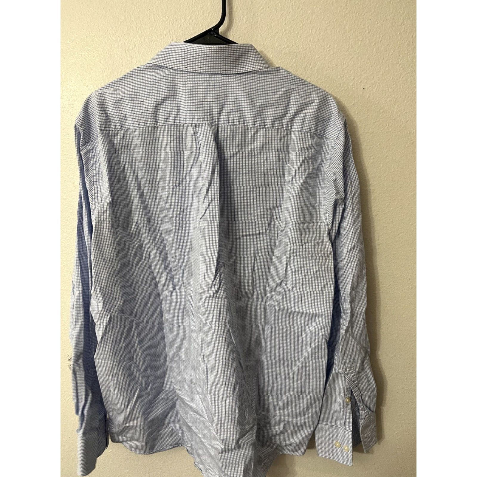 Michael Kors Michael Kors Button-Up Shirt Blue Plaid 17 34-35 100% Cotton Non Iron Long Sleeve Collared Spread Men Dress Shirt Size 46R - 3 Thumbnail