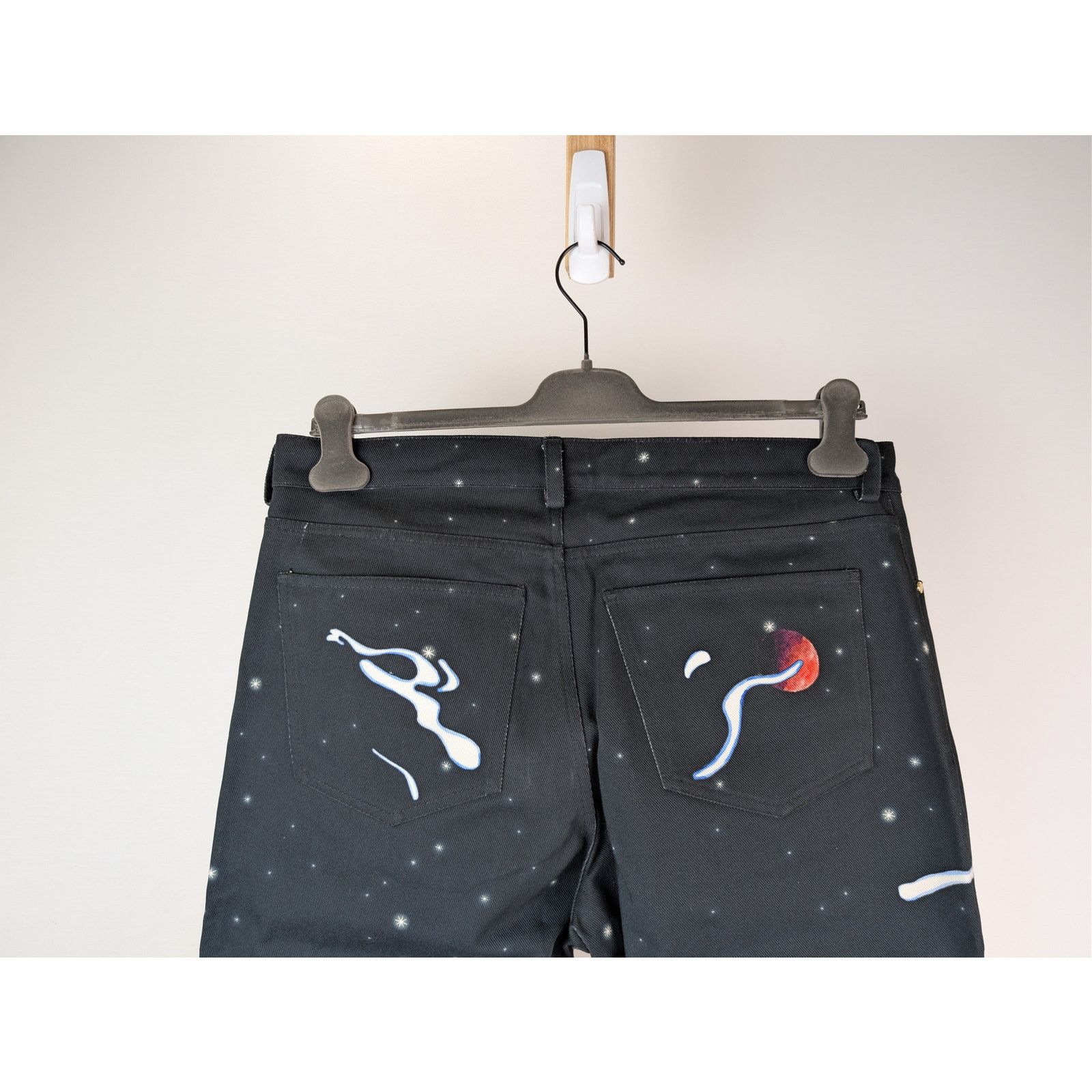 Casablanca o1rshd1 Cowboy De L'Espace Printed Straight Leg Denim Jeans Size US 36 / EU 52 - 12 Thumbnail