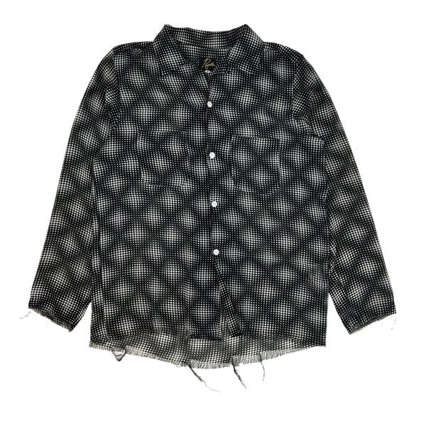 image of Needles All Over Diamond Dots Button Up Shirt in Black, Men's (Size Medium)