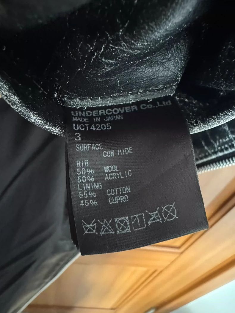 Undercover undercover 17 aw crack leather jacket 2502-Nextarrow Size US L / EU 52-54 / 3 - 8 Thumbnail
