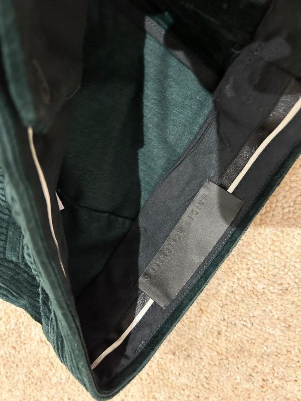 Heavy corduroy trousers with ankle zips