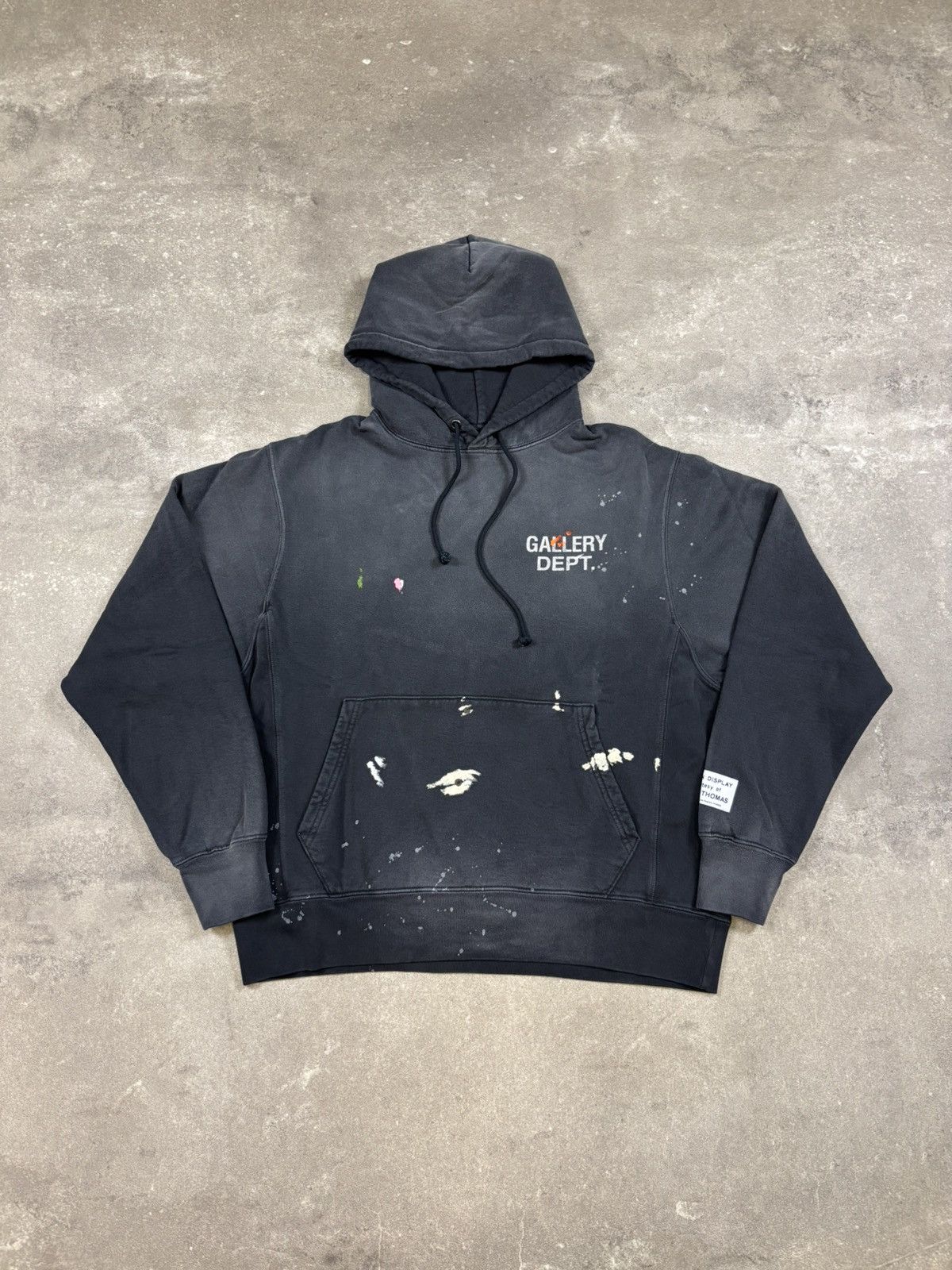 Gallery Dept. Gallery Dept Paint Logo Hoodie, Washed Black Size US L / EU 52-54 / 3 - 1 Thumbnail