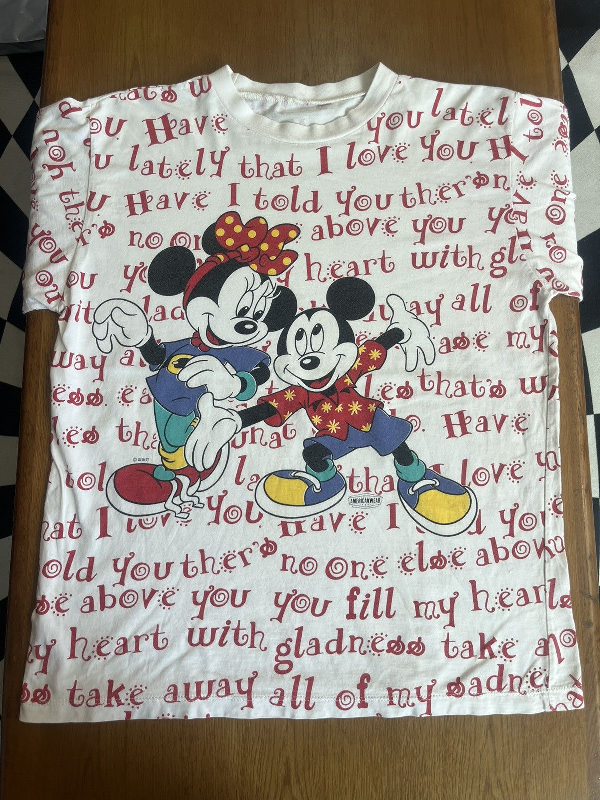 Disney Vtg OVP Disney Mickey&Minnie Mouse Americanwear 90’s Tshirt Size US M / EU 48-50 / 2 - 4 Thumbnail