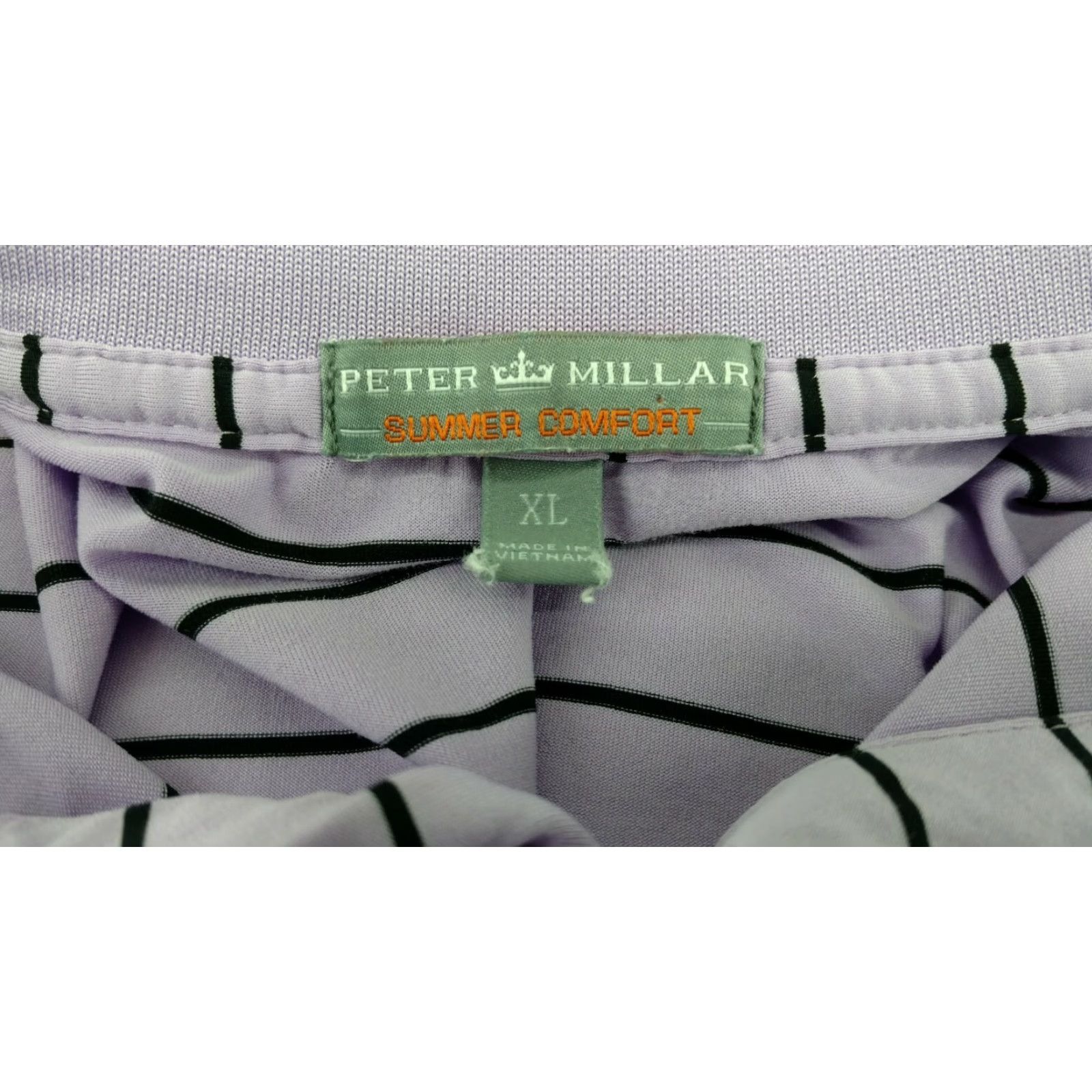 Peter Millar Peter Millar Summer Comfort Striped Polo Shirt Purple Golf XL Mens Polo Shirt Striped Purple Golf 90s Size US XL / EU 56 / 4 - 7 Thumbnail
