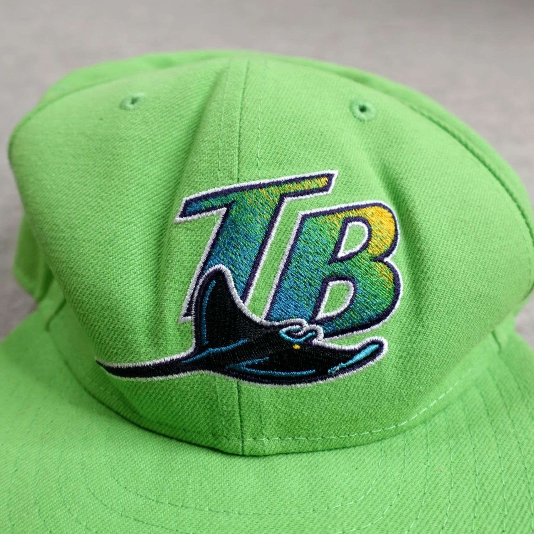 New Era New Era Tampa Bay Rays Hat Green Embroidered Vintage Blockhead Snapback Size ONE SIZE - 7 Thumbnail