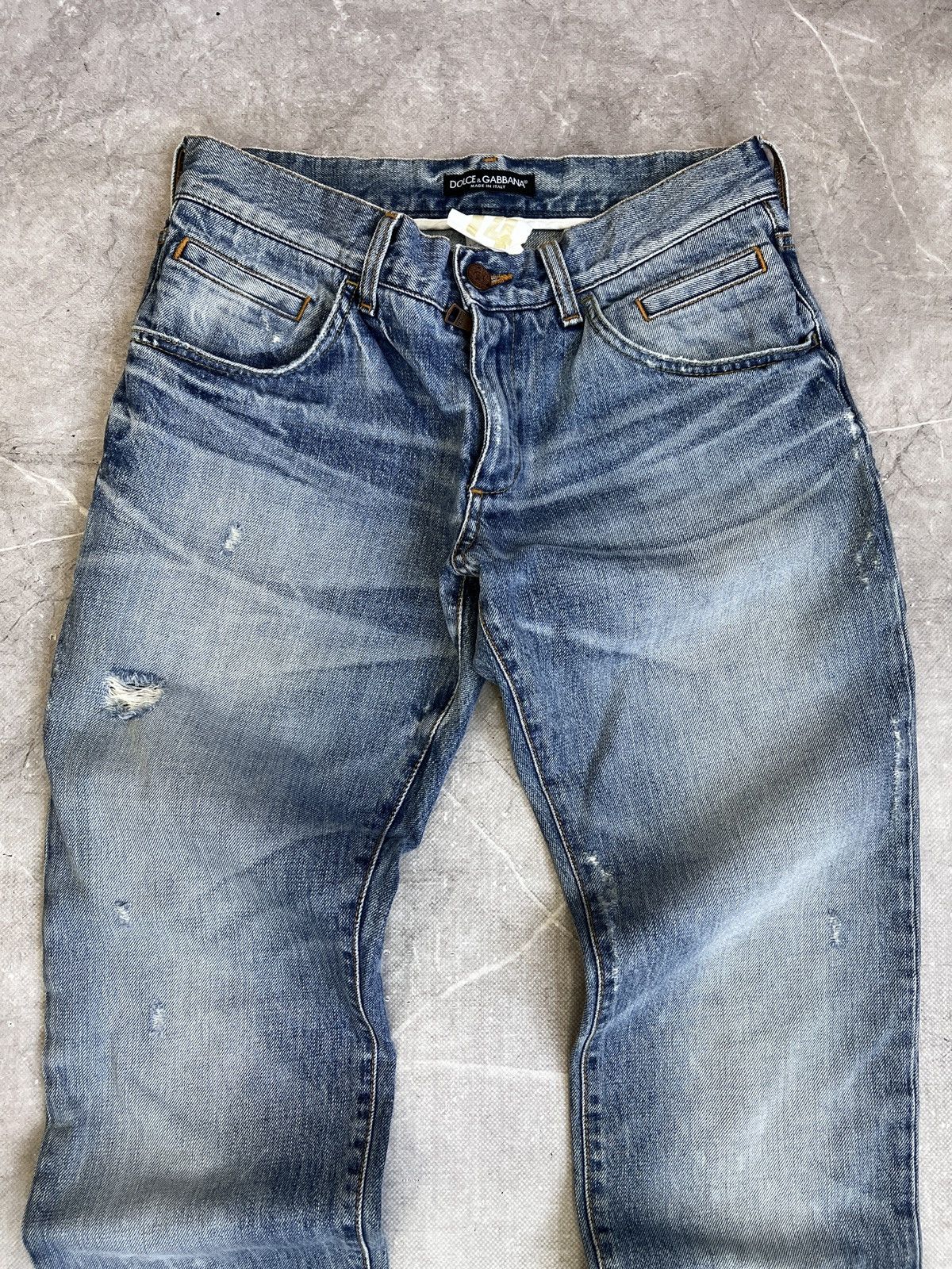 Dolce & Gabbana Dolce Gabbana Denim Slim Jeans Distressed luxury Y2K Size US 30 / EU 46 - 3 Thumbnail