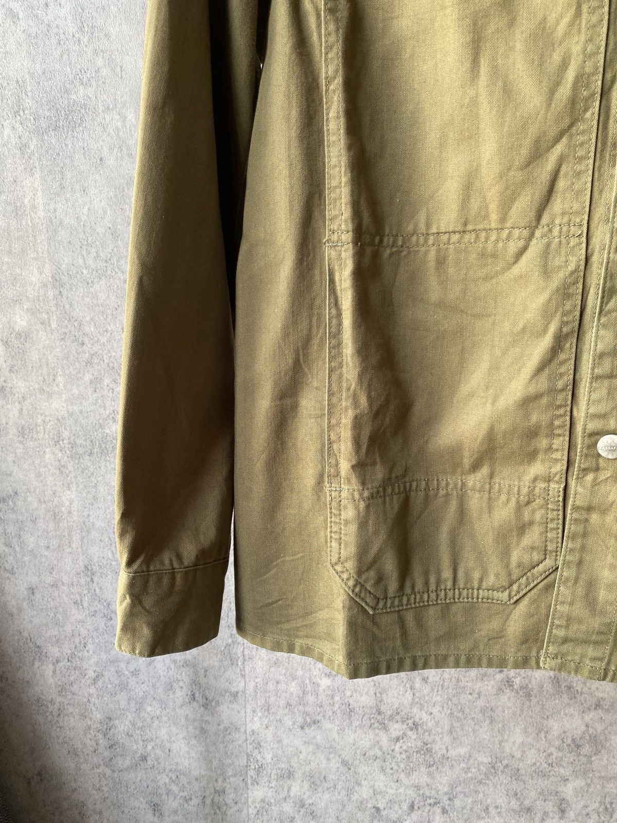 Sassafras Sassafras Japan Olive Green Sunfaded Button Jacket Size US M / EU 48-50 / 2 - 4 Thumbnail