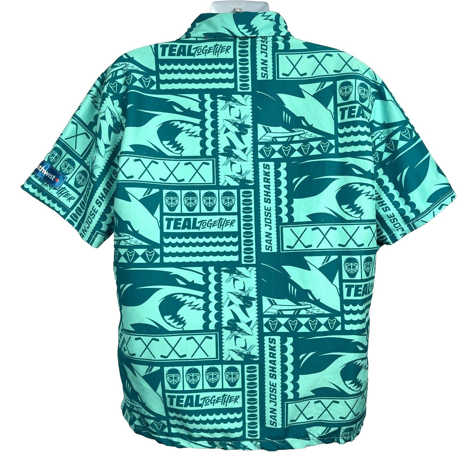 Other SJ Sharks Tiki Tapa Teal Together NHL SGA Hawaiian Shirt L-X Size US XL / EU 56 / 4 - 4 Thumbnail