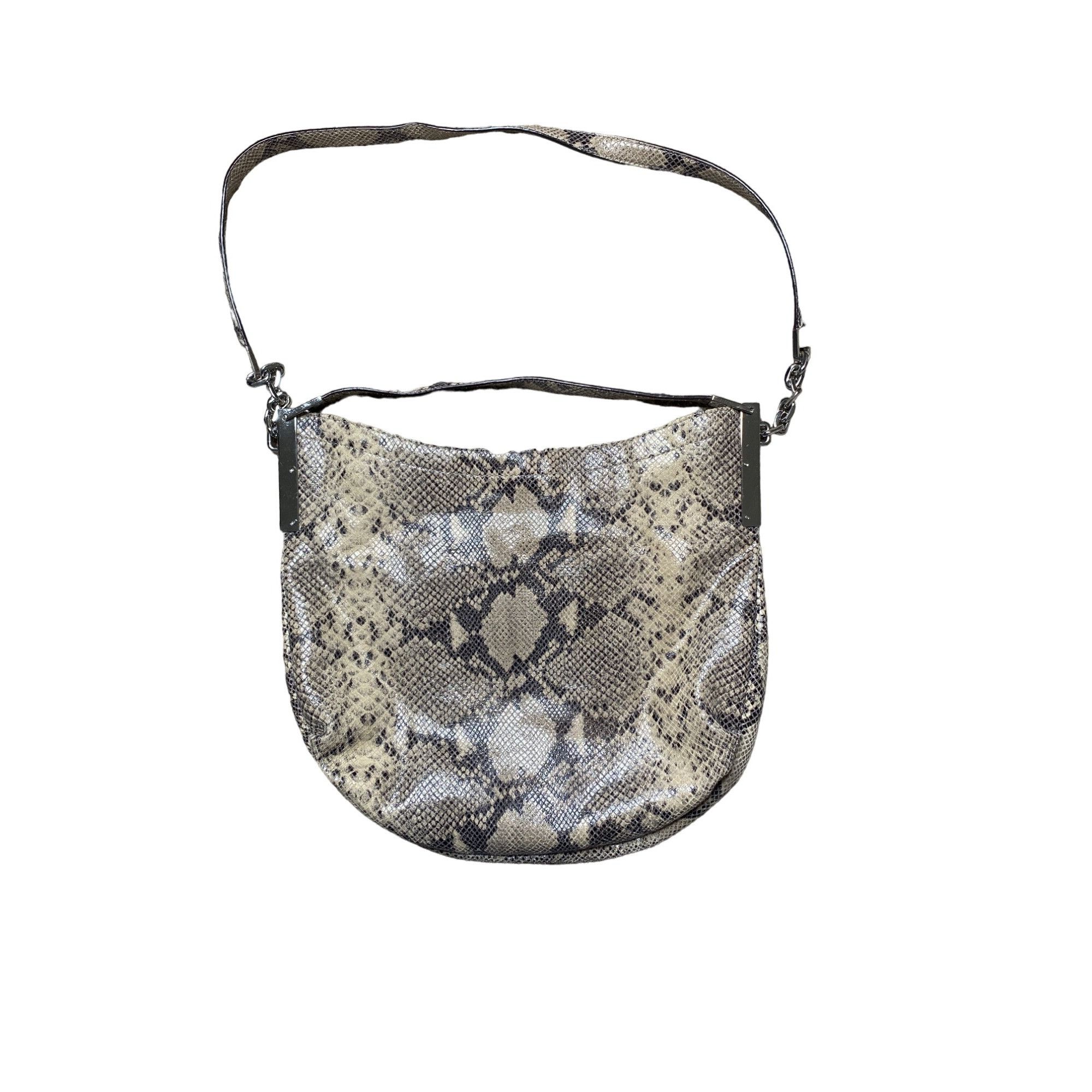 Michael Kors MICHAEL KORS WOMEN'S BLACK & TAN PYTHON HOBO CROSSBODY BAG Size ONE SIZE - 1 Thumbnail