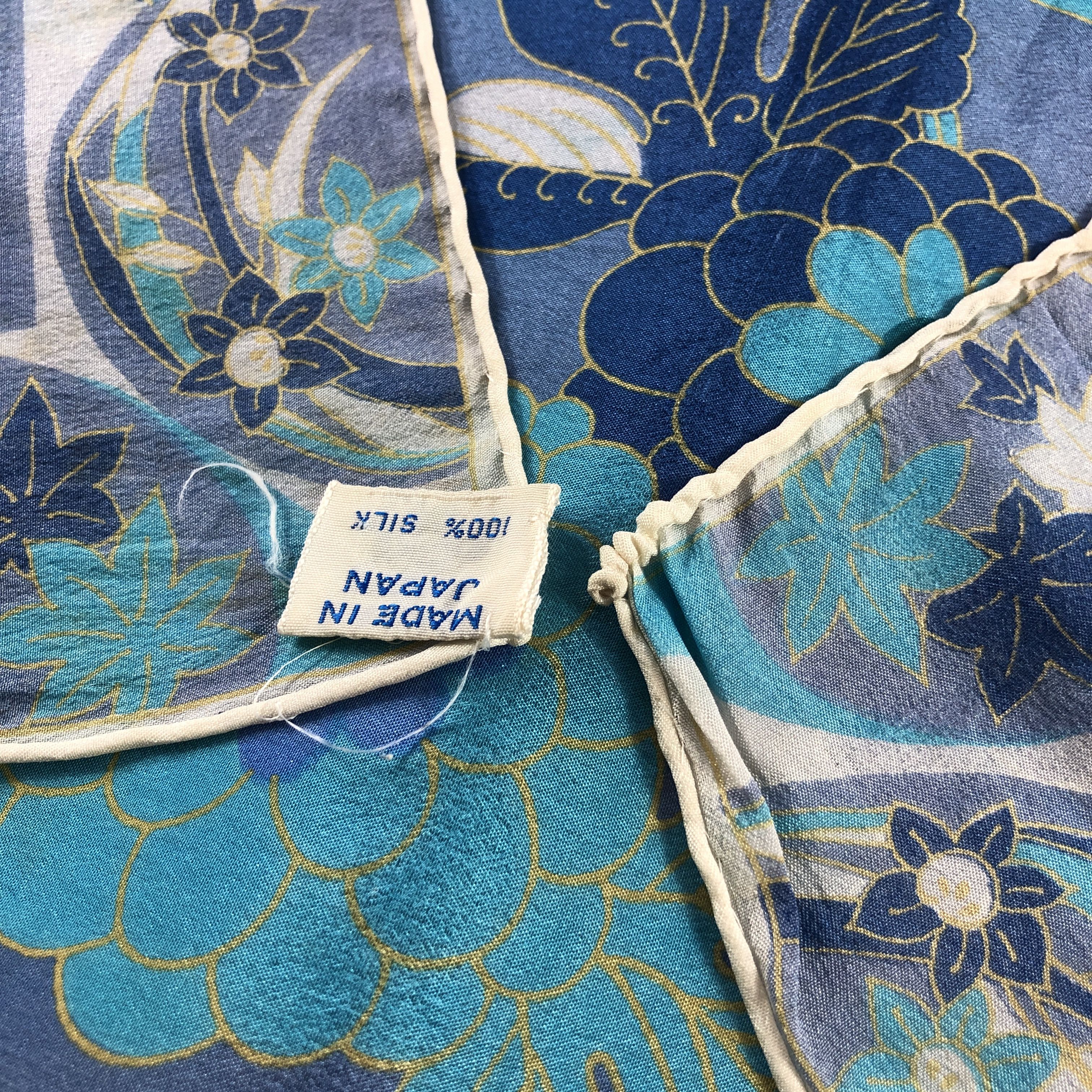 Vintage Vintage Luxury Floral Hand Rolled Silk Scarf M1289 Size ONE SIZE - 4 Thumbnail