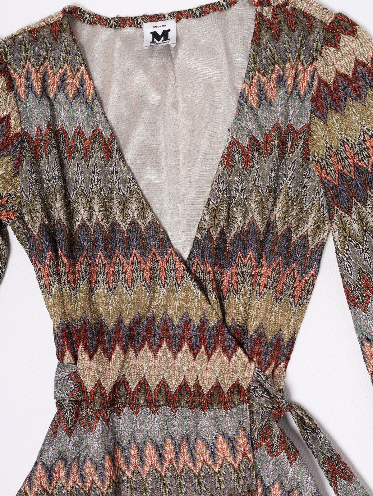 Missoni Missoni Geometric Cotton Viscose Linen Dress Long Printed Size XS / US 0-2 / IT 36-38 - 4 Thumbnail