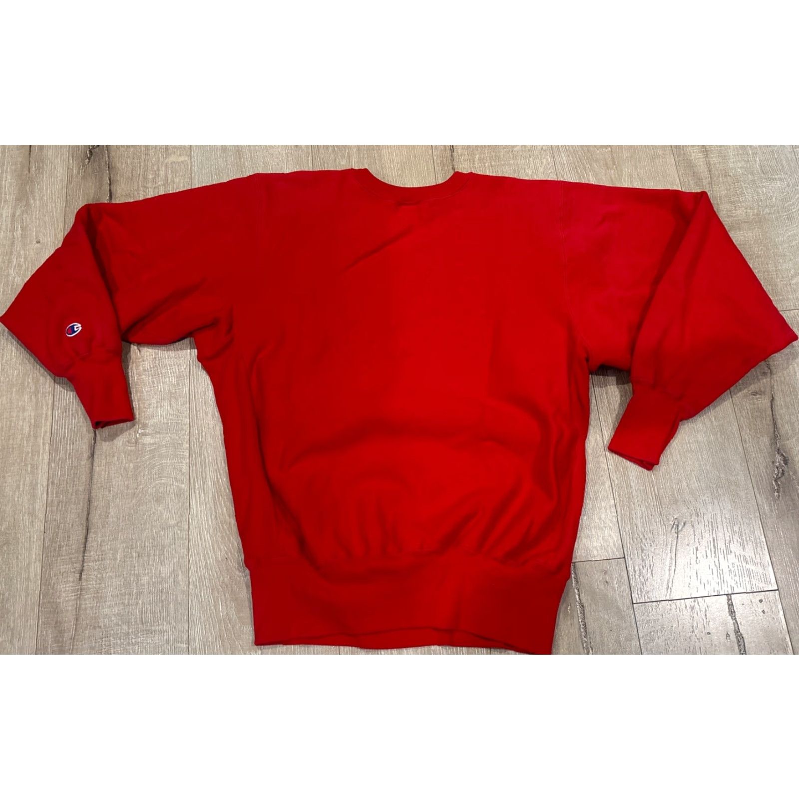 Champion VINTAGE Champion Sweatshirt Adult XL Red Logo Embroidered Reverse Weave USA 90s Mens Size US XL / EU 56 / 4 - 2 Thumbnail