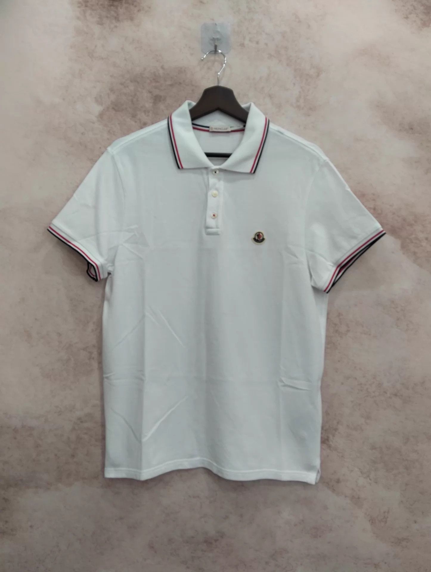 Moncler Moncler White Polo Shirt Short Sleeve L Size US L / EU 52-54 / 3 - 1 Thumbnail