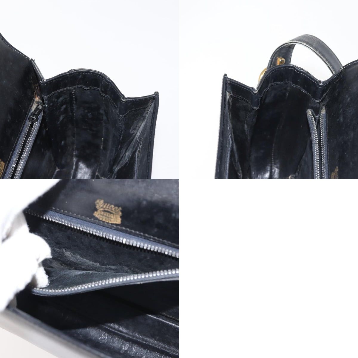 Gucci GUCCI Shoulder Bag Leather Navy Gold Size ONE SIZE - 12 Thumbnail