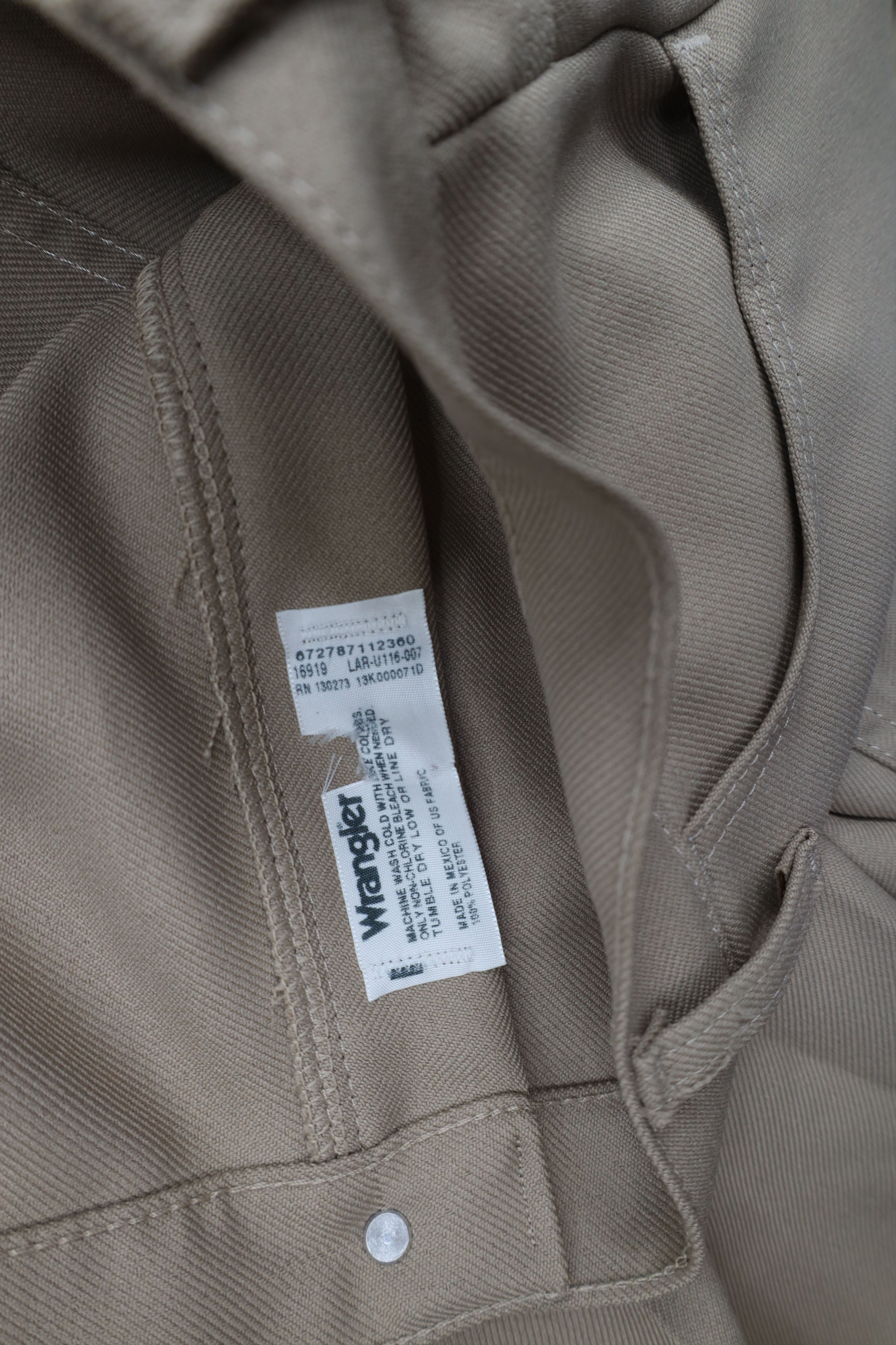 Vintage × Wrangler Vintage 90s Wrangler Knit Flared Wide Leg Chino Pants Tan Size US 42 / EU 58 - 7 Thumbnail