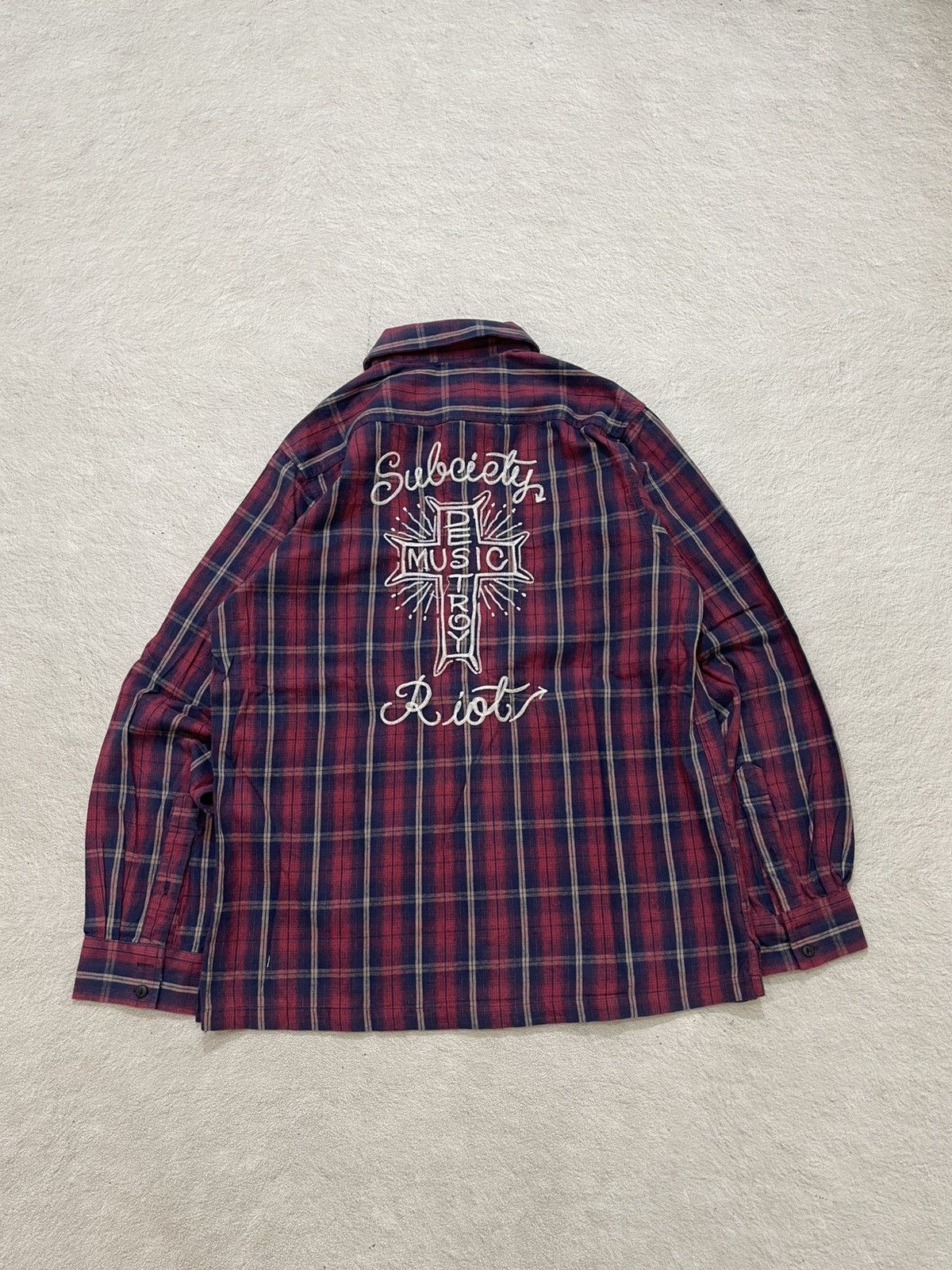 If Six Was Nine 2000s Subciety Music Riot Plaid Shirt ifsix Hysteric LGB Y2K Size US L / EU 52-54 / 3 - 1 Thumbnail