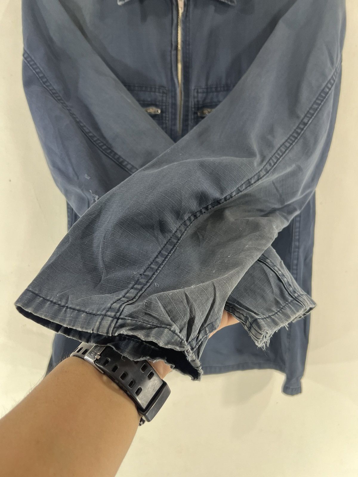Zucca Issey Miyake Zucca Faded Distressed Jacket full Zipper Size US L / EU 52-54 / 3 - 7 Thumbnail