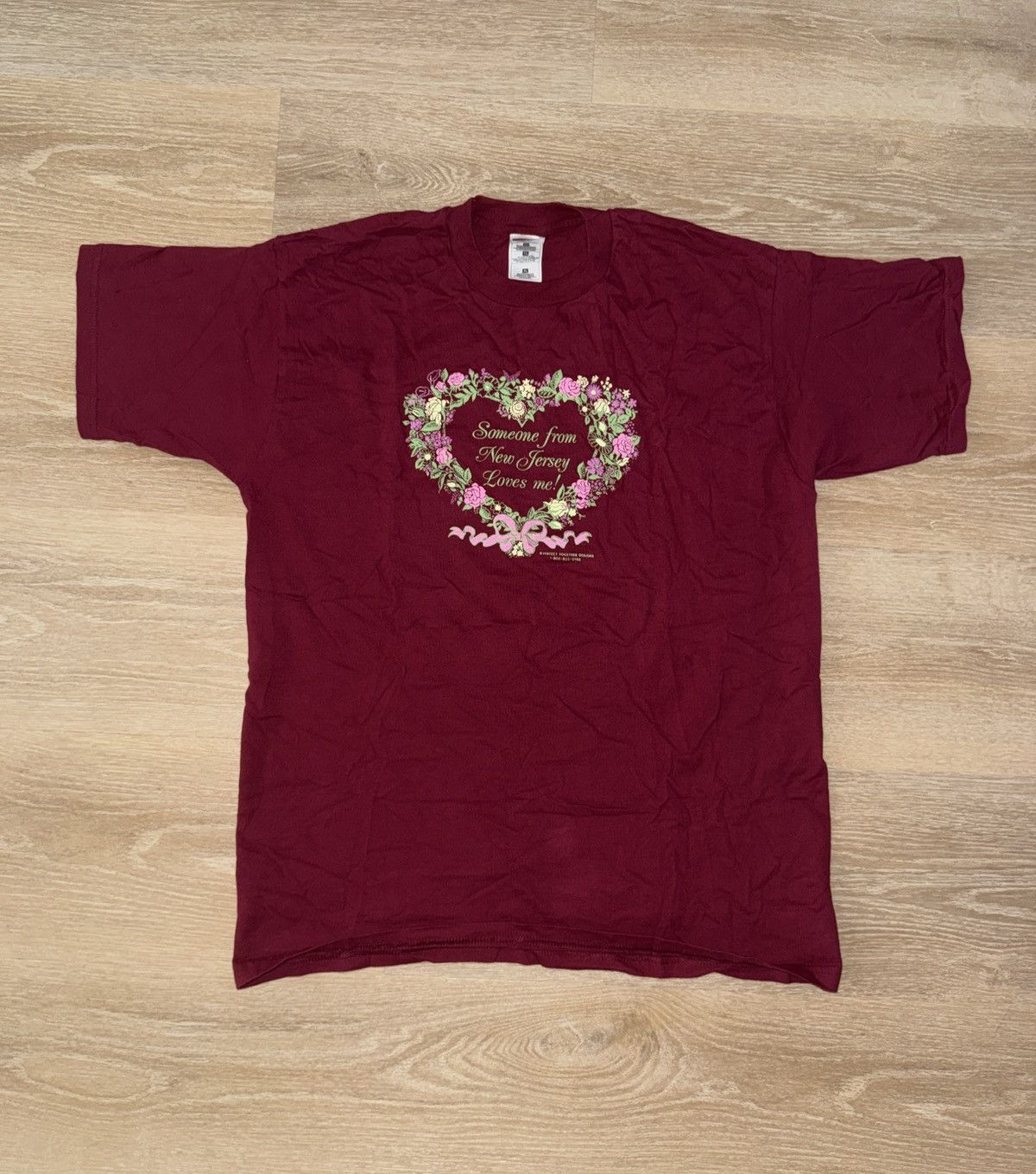 Fruit Of The Loom Vintage Someone From New Jersey Loves Me T-Shirt Size US XL / EU 56 / 4 - 1 Thumbnail