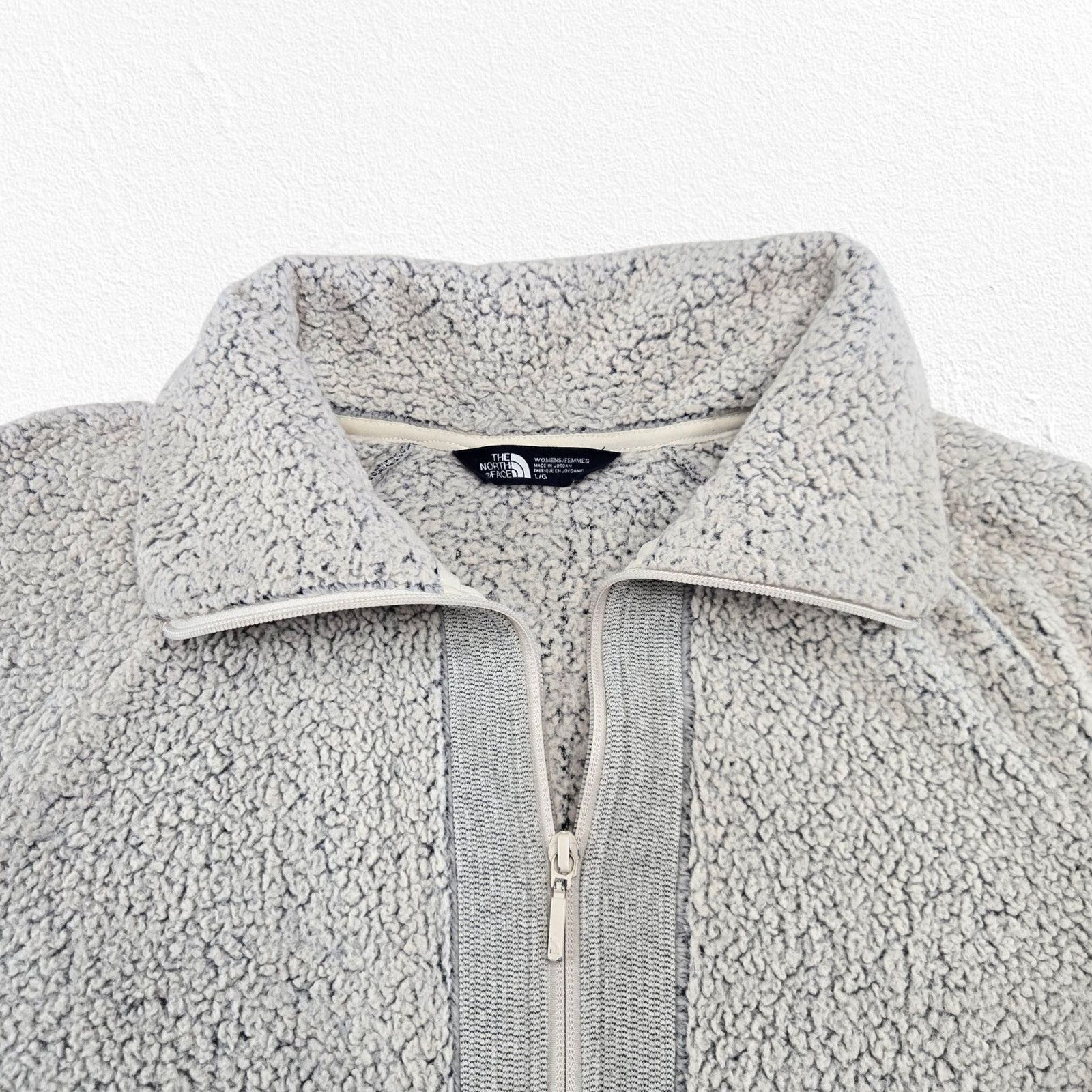 The North Face North Face Gray Sherpa Fleece Full Zip Jacket Size Large Size L / US 10 / IT 46 - 5 Thumbnail
